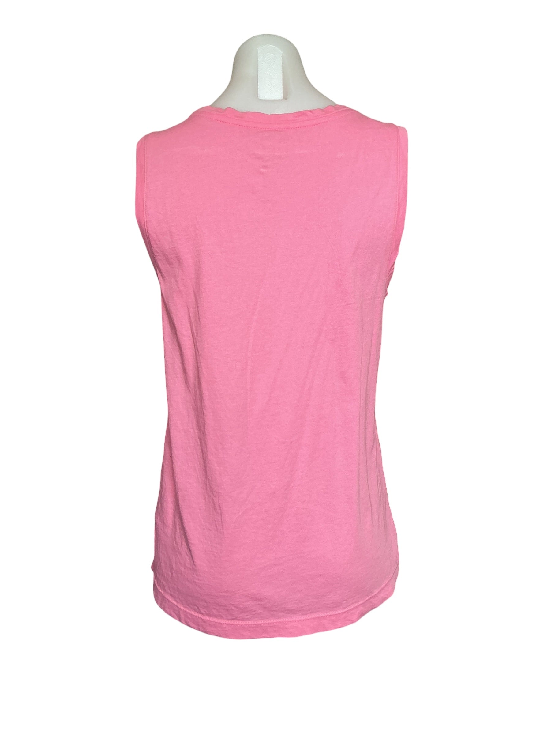 Lilly Pulitzer Etta Scoop Neck Tank Top - Conch Shell Pink - Size S