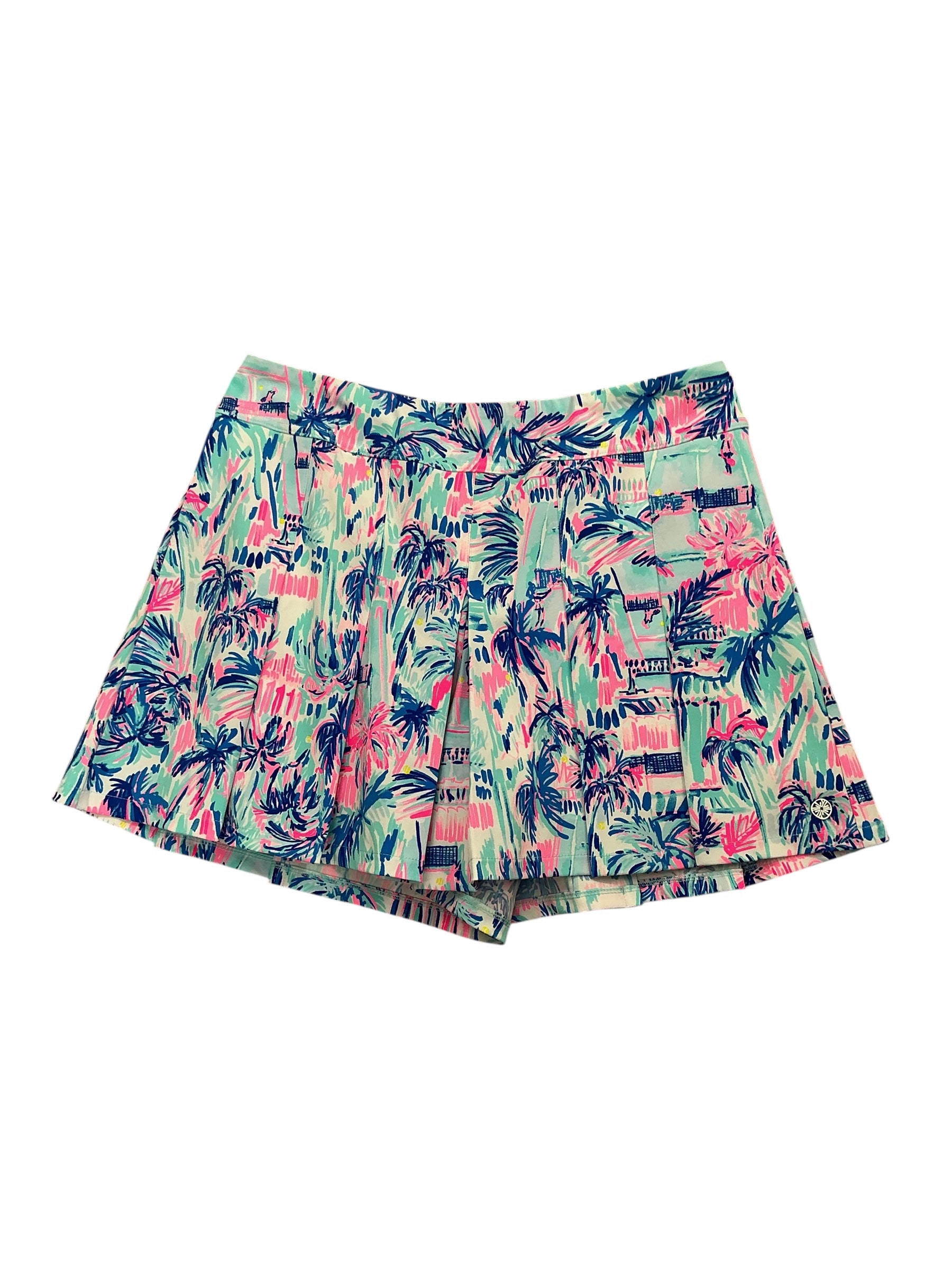 Lilly Pulitzer Luxletic Frazer Shorts UPF 50+ Ravello Blue Perfect Match - Size 12