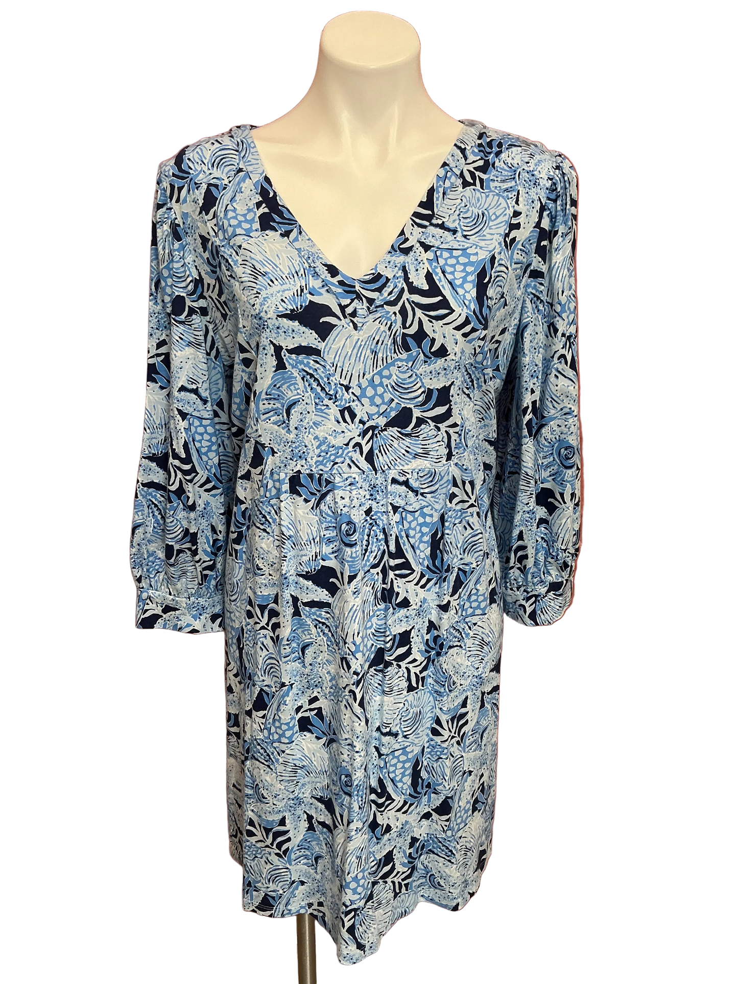 Cass Dress in the Bonaire Blue Coastal Constellation Lilly Pulitzer Dress - Size XL