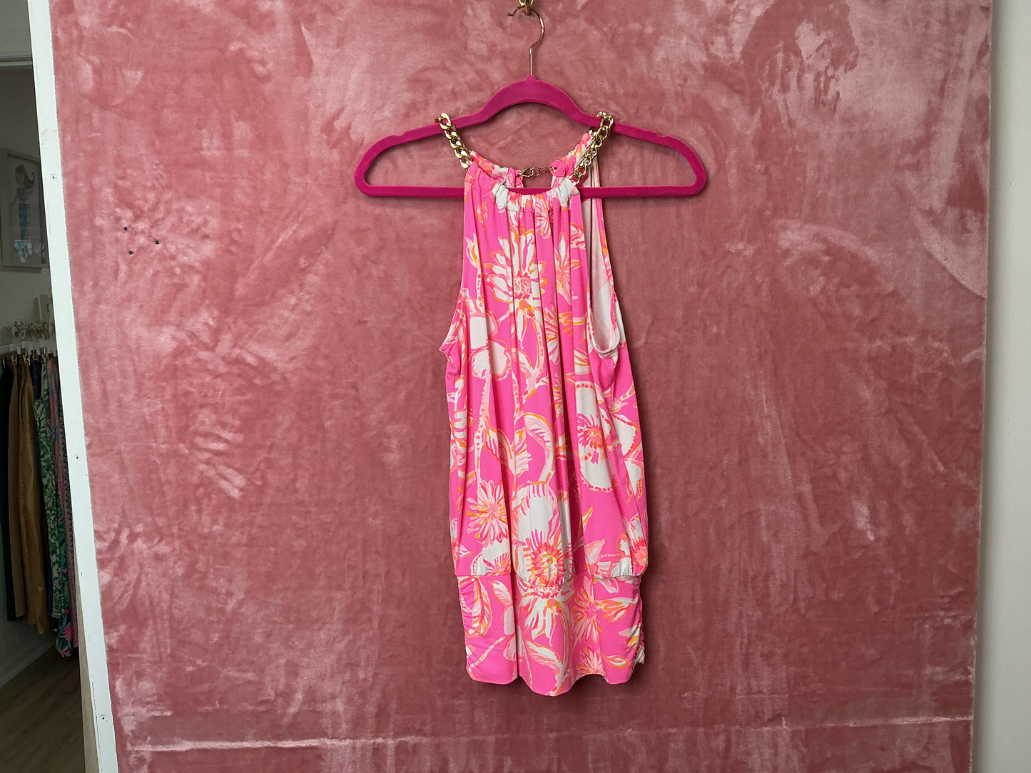 Lilly Pulitzer NWT Bowen Top Prosecco Pin Beachy Blooms - Size S