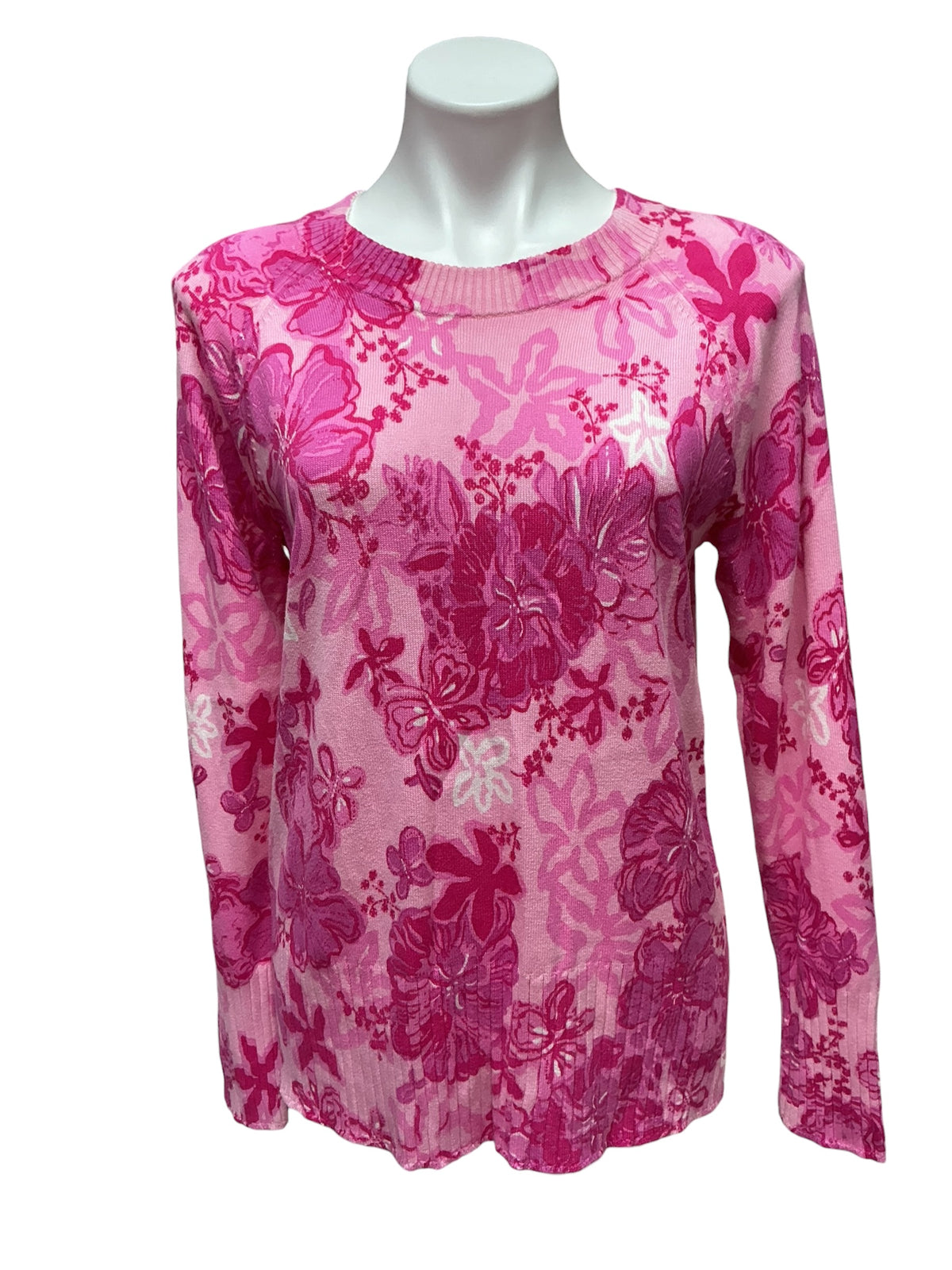 Lilly Pulitzer Salima Sweater Parigi Pink Supporting Squad - Size M