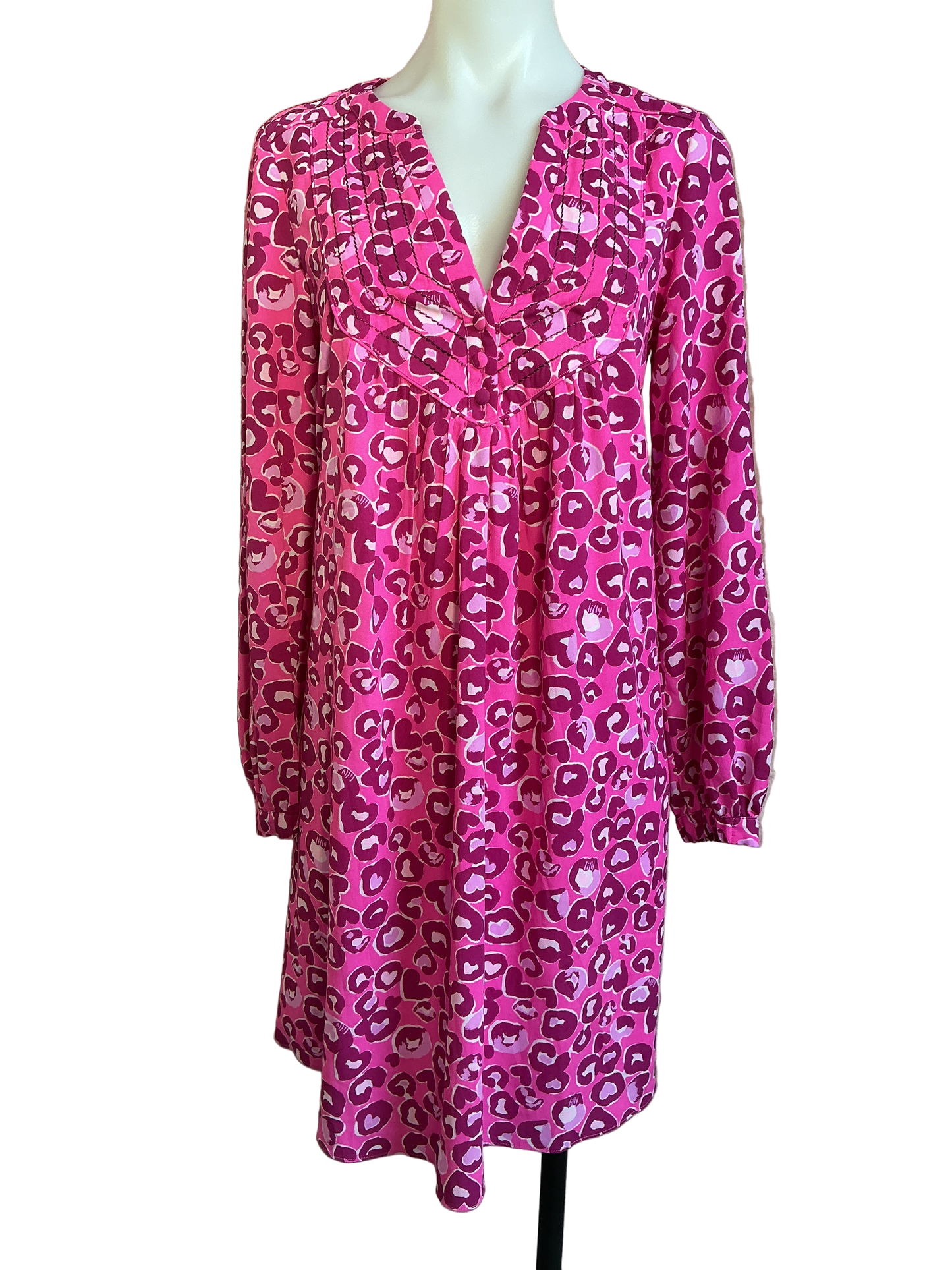 Lilly Pulitzer Brynnly Stretch Dress in the Mandevilla Pink "Don't Be A Cheetah" pattern - Size 2