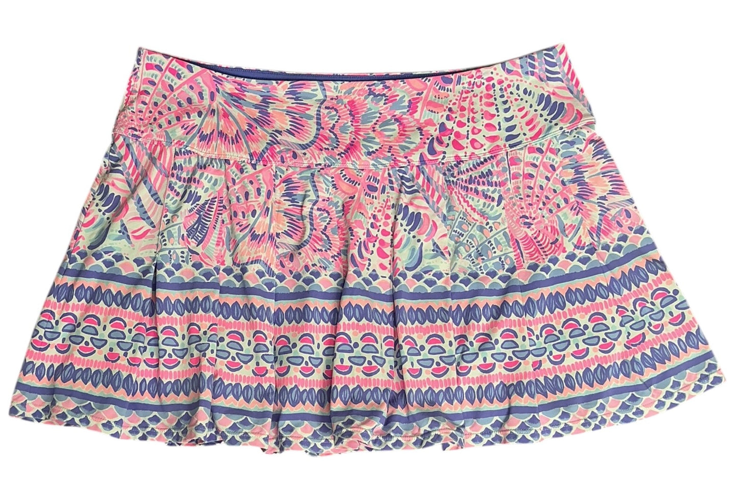 Lilly Pulitzer Luxletic Annora Skort Raz Berry Sea You Soon - Size L