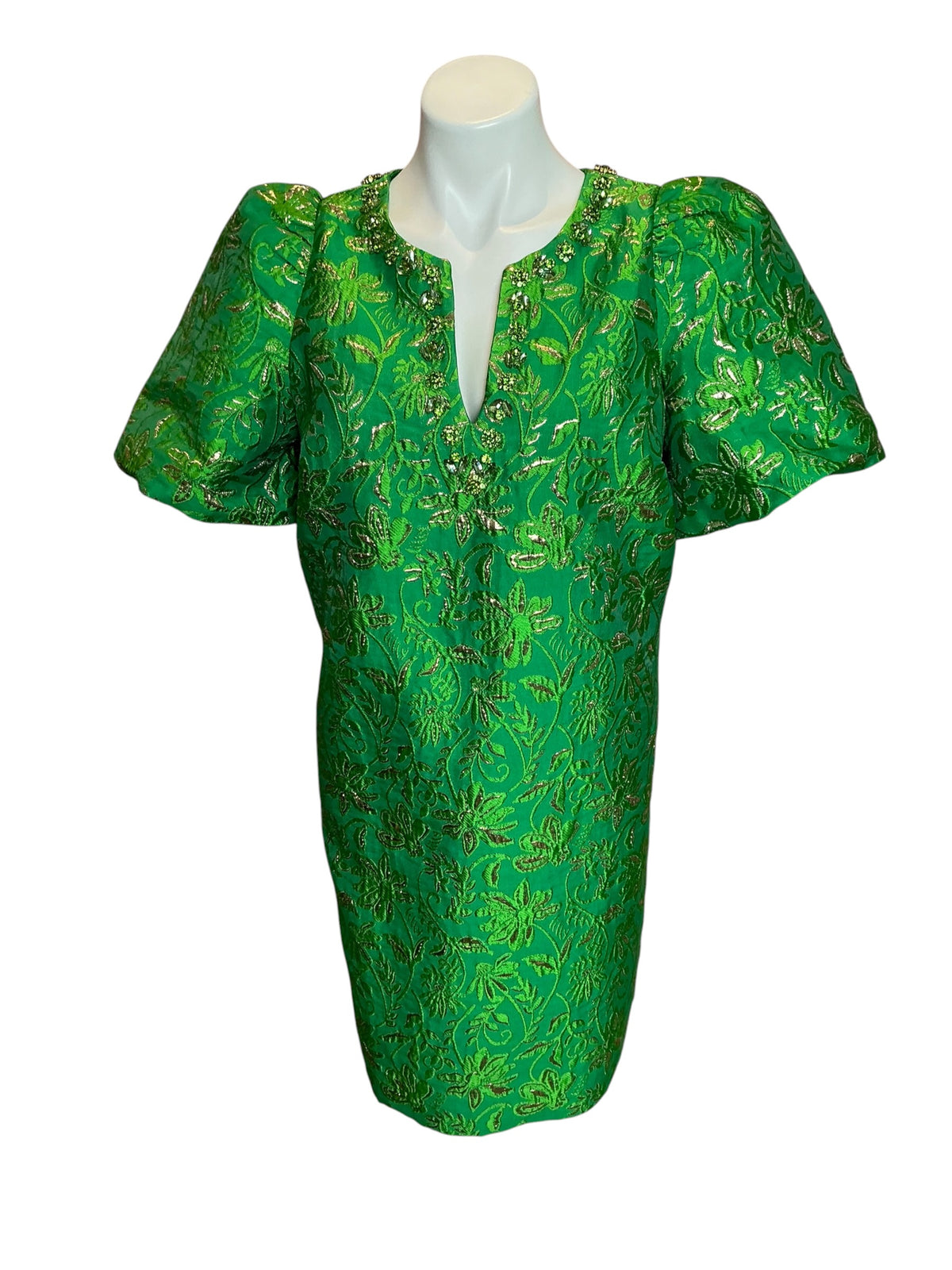 Lilly Pulitzer NWT Jarren Dress Bamboo Green Sunseeker Jacquard - Size 8