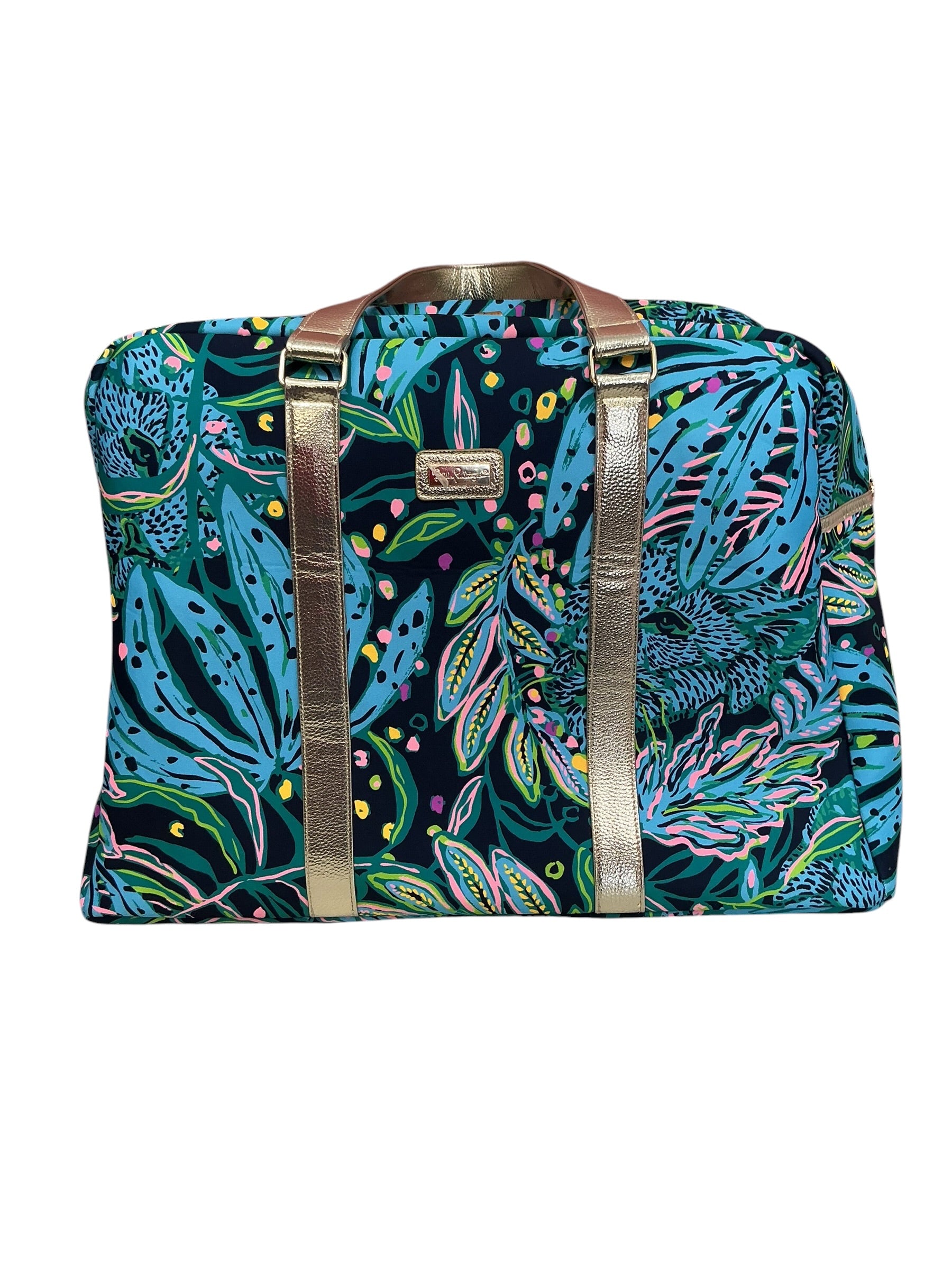 Lilly Pulitzer Printed Weekender Bag Low Tide Navy Catty Purrsonality