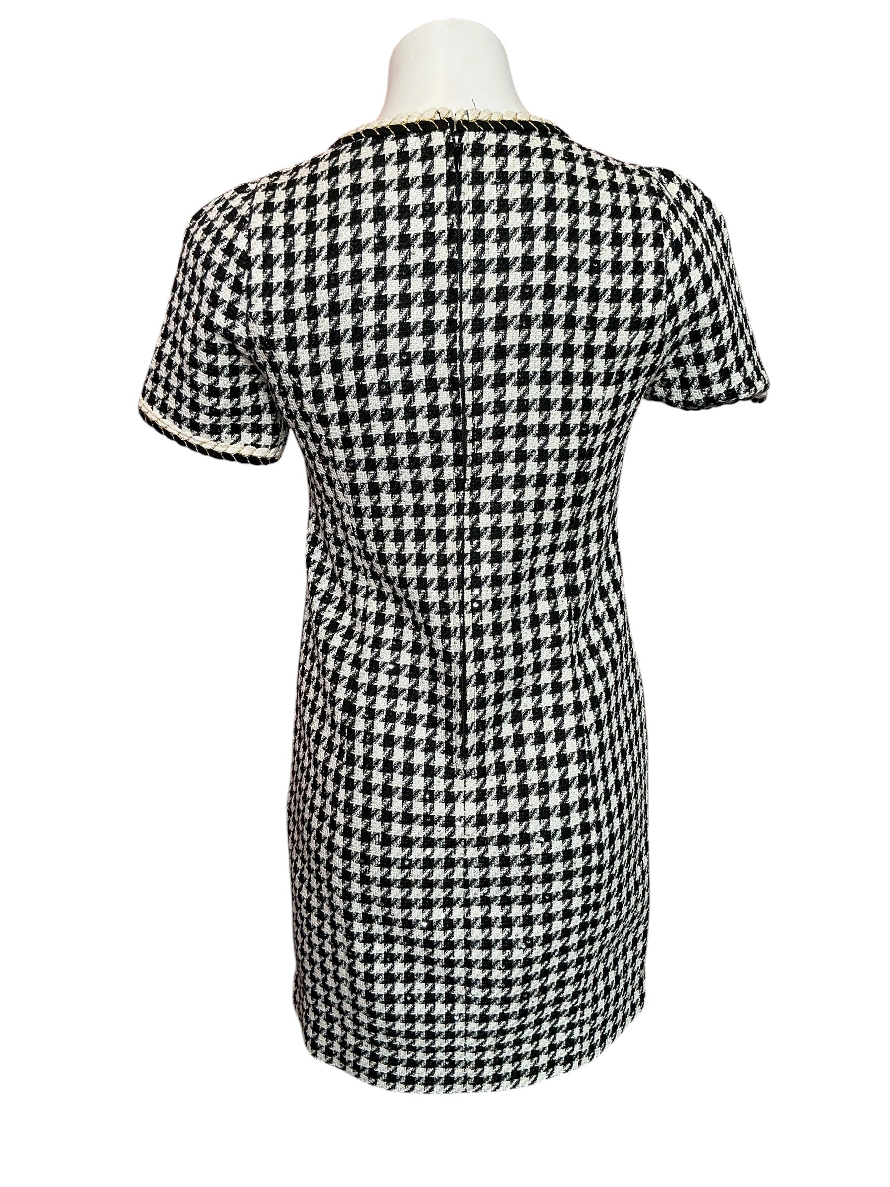 Lilly Pulitzer Doriane Boucle Shift Dress Noir Houndstooth Sequin Boucle - Size 0