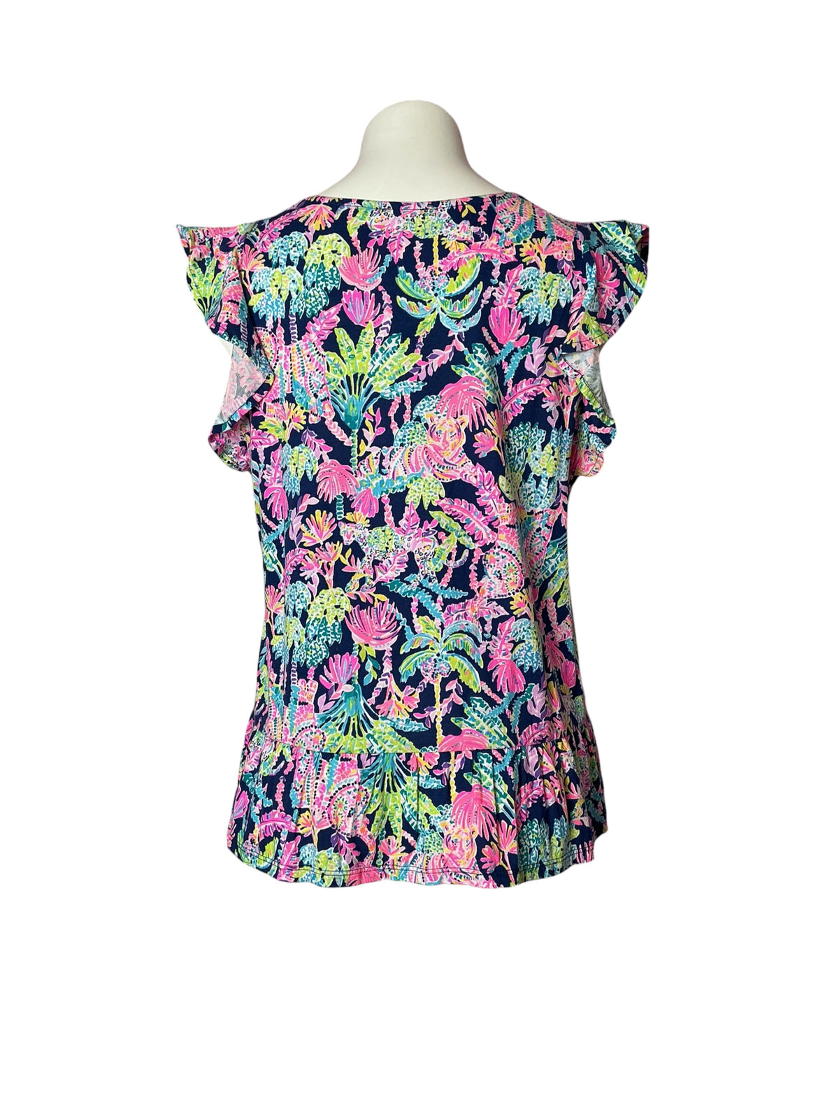Lilly Pulitzer Lacie Peplum Blouse Top See and Herd - Size S