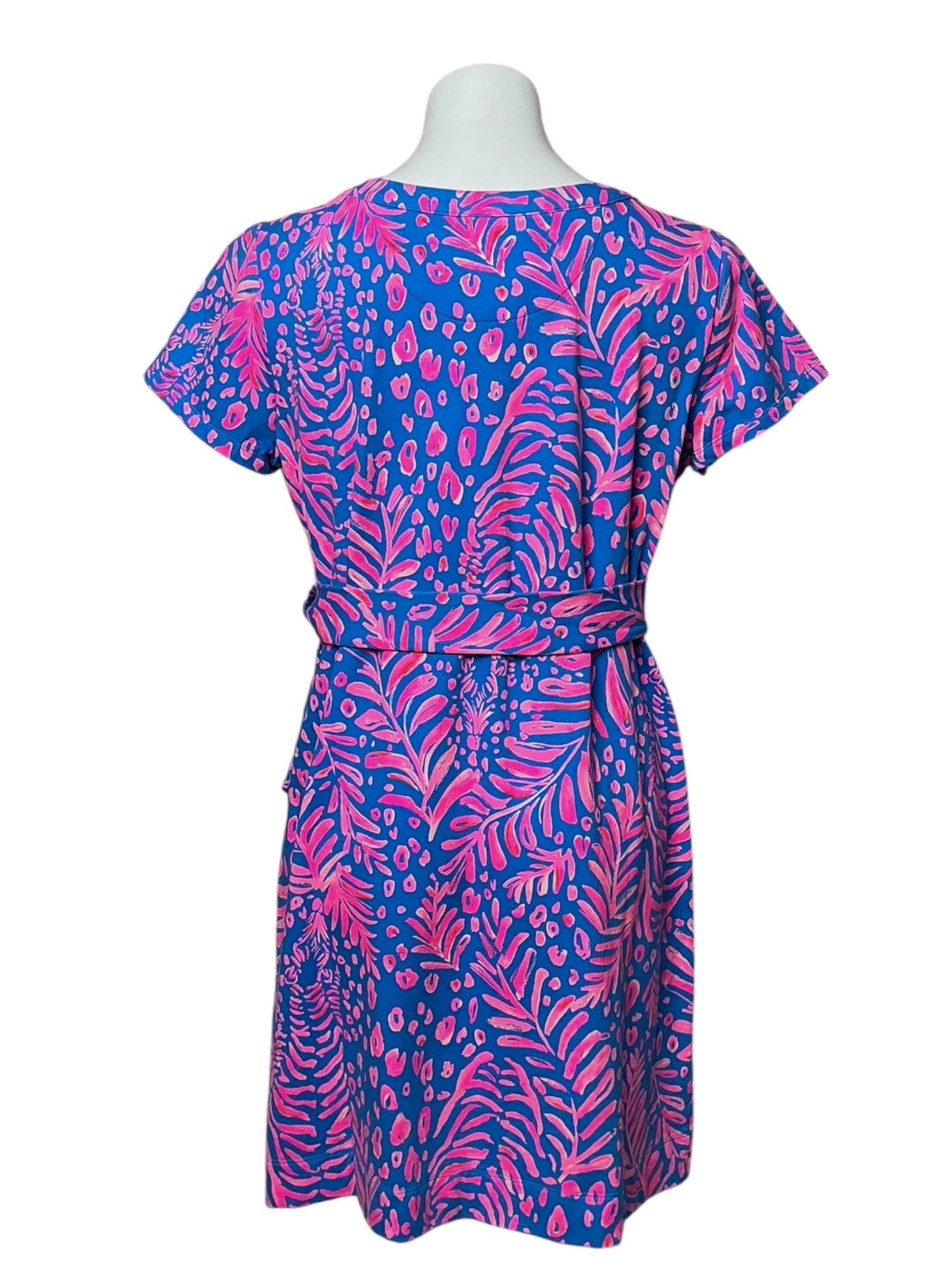 Lilly Pulitzer Glenn French Terry Shift Dress Pundy Blue La Zebra - Size XL