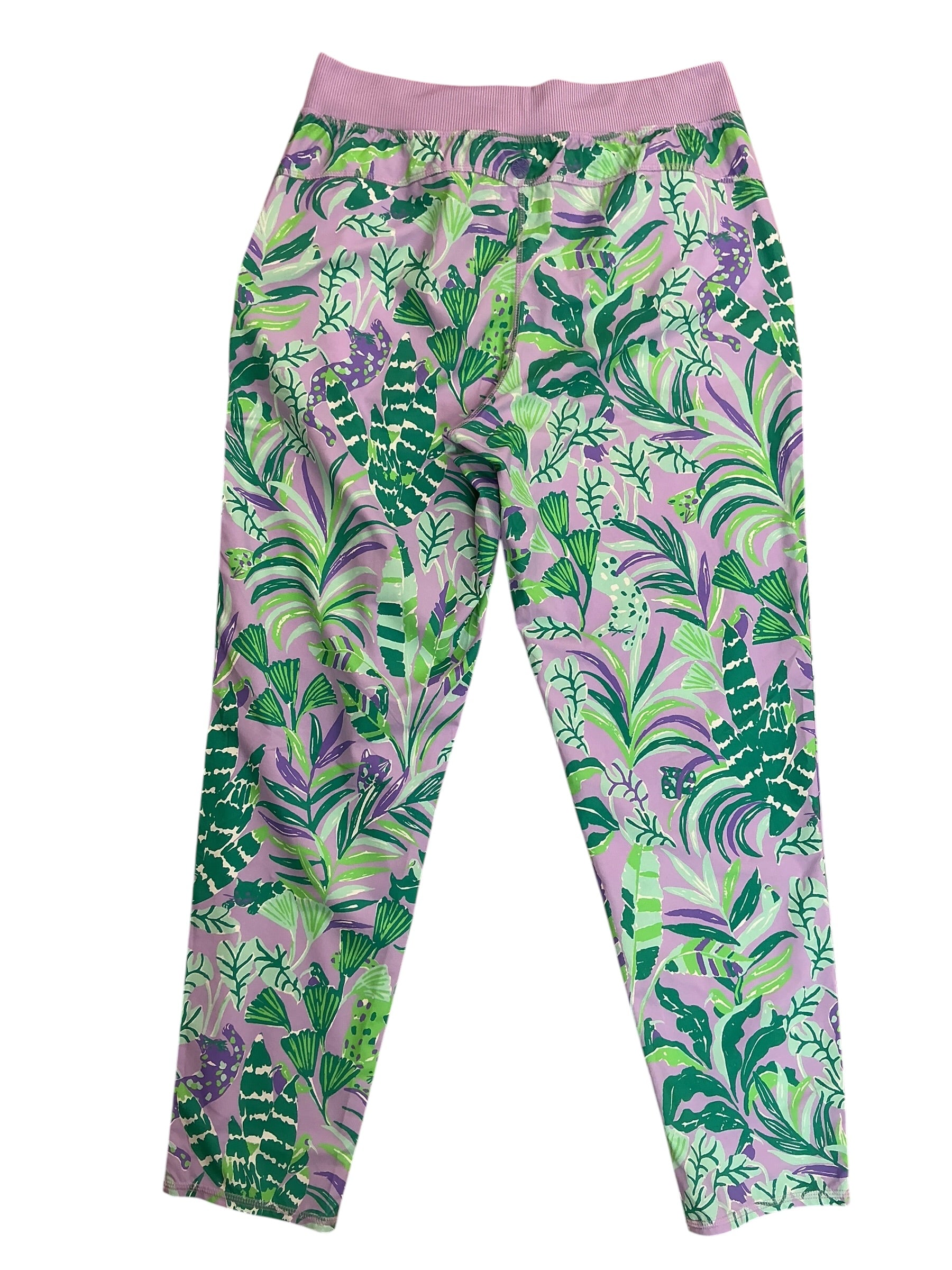 Lilly Pulitzer Luxletic Run Around Pants Purple Iris On The Chase - Size M