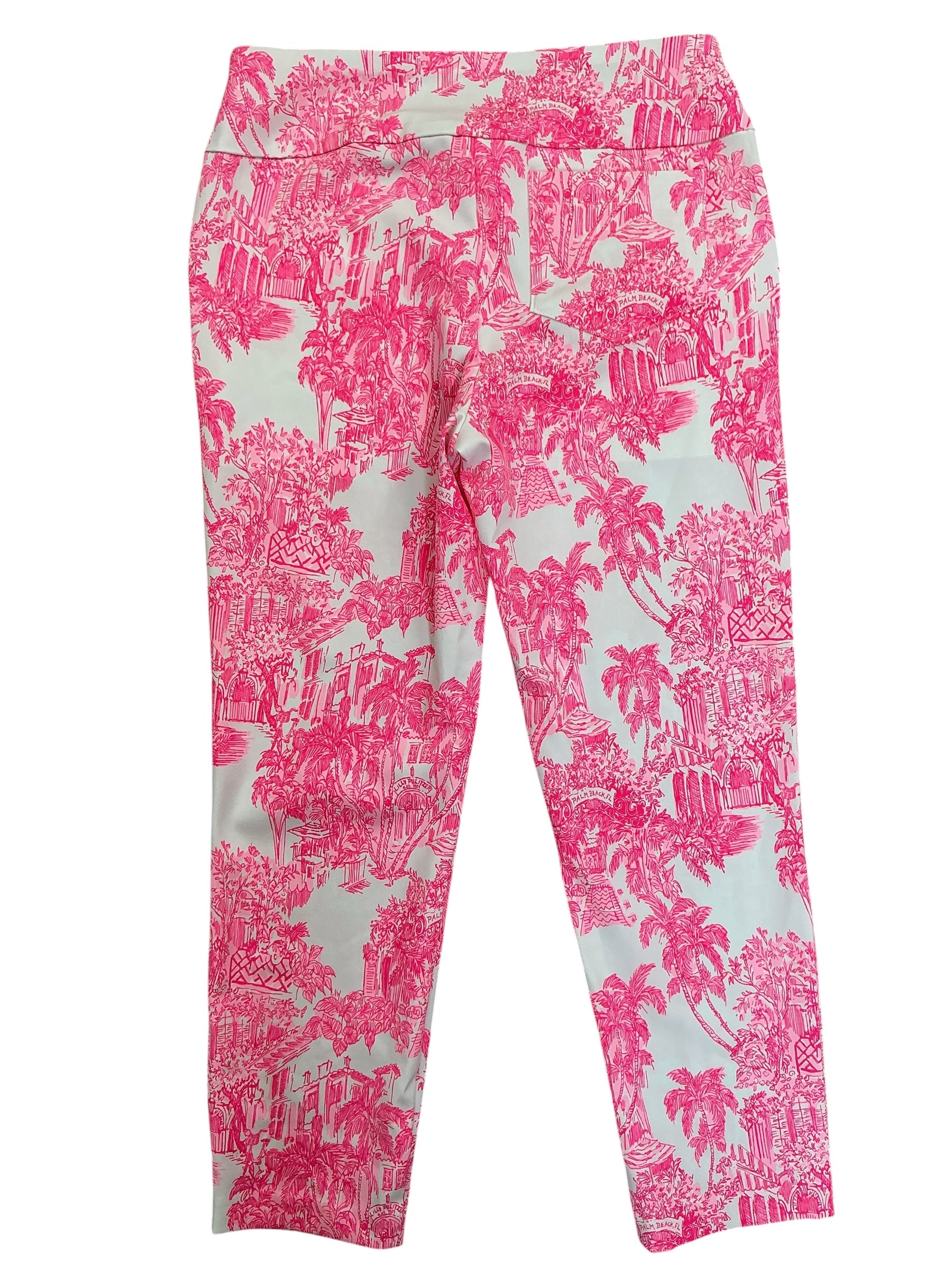 Lilly Pulitzer NWT Corso Crop Pants UPF 50+ Resort White PB Anniversary Toile - Size 6