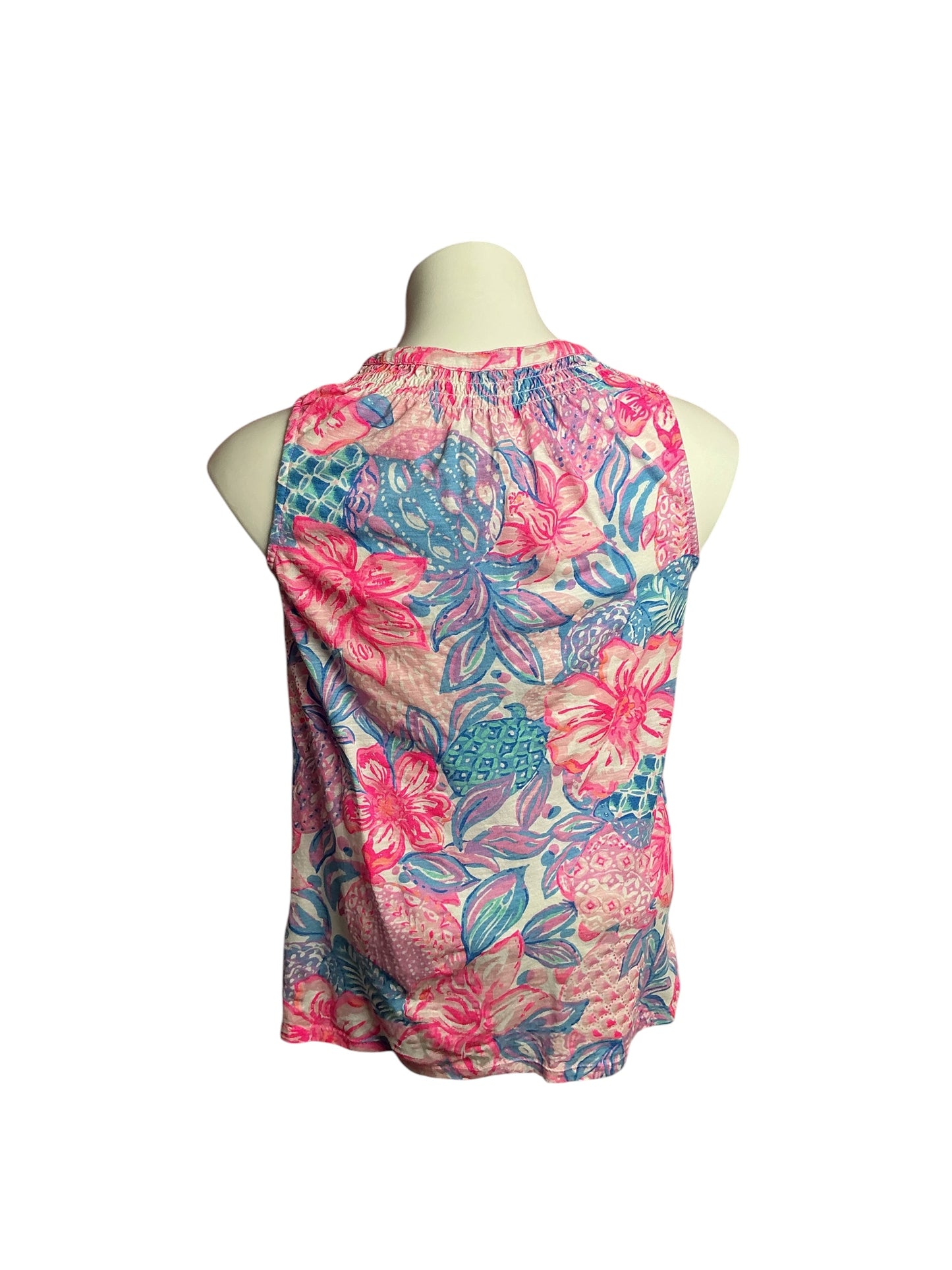 Lilly Pulitzer- Essie Top Pink Isle Snappy Turtle Size S