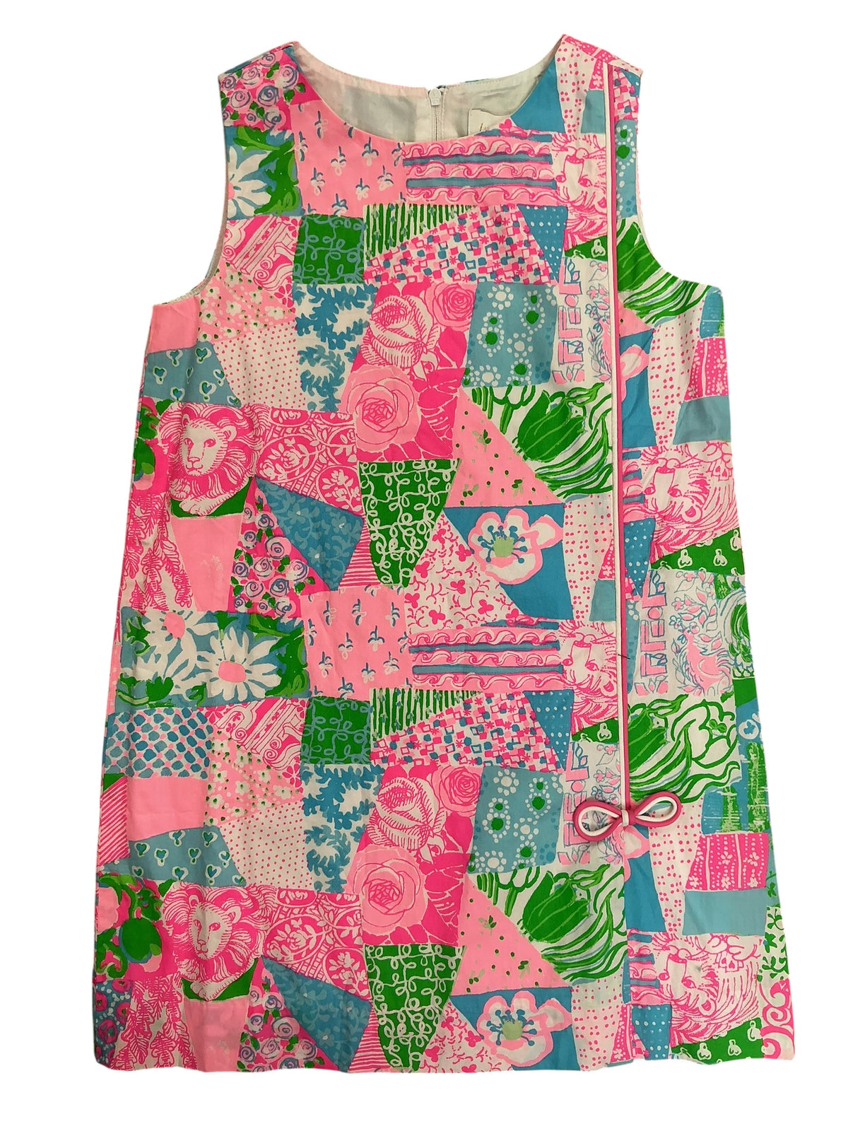 Lilly Pulitzer NWT Kids Little Lilly Classic Shift Multi Crazy Quilt - Size 7