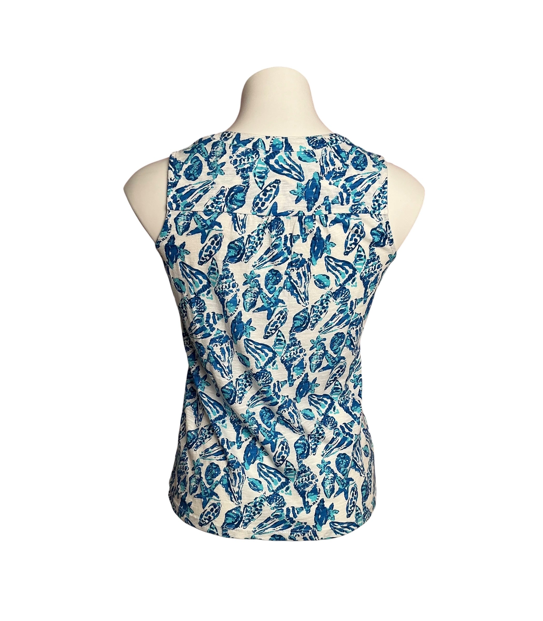 Lilly Pulitzer Dev Knit Top Resort White Shell Collector - Size XXS