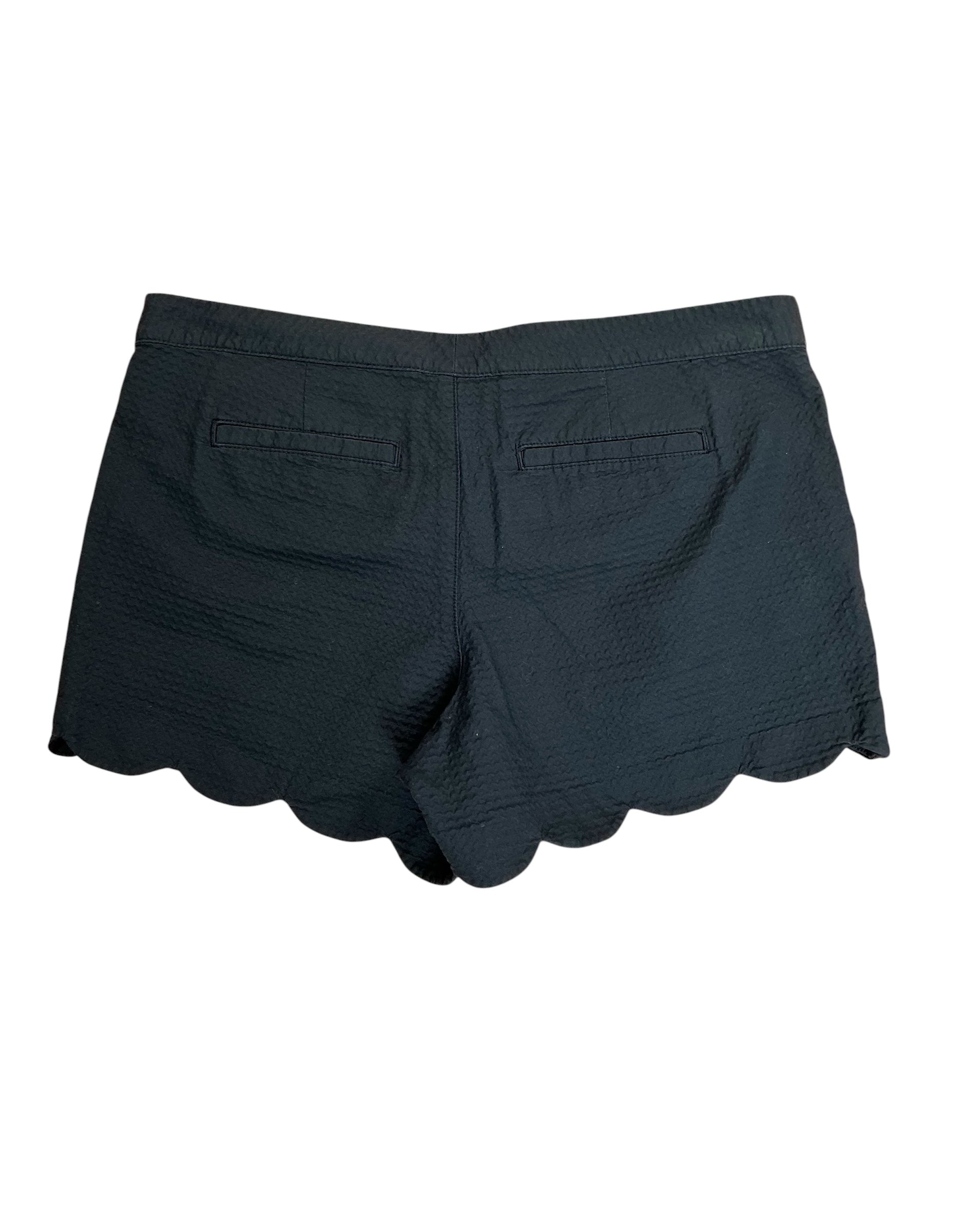 Lilly Pulitzer Buttercup Scalloped Shorts True Navy Seersucker - Size 14