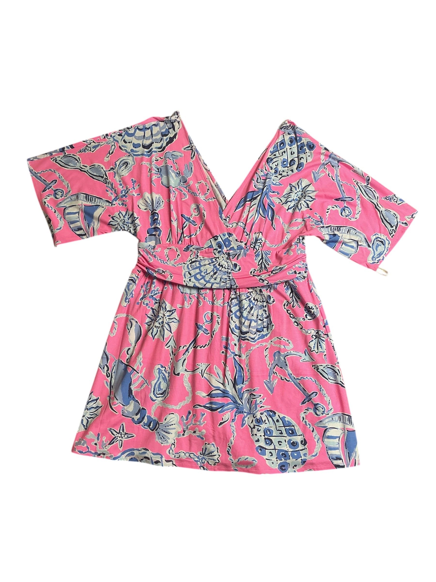 Lilly Pulitzer NWT Parigi Knit Skort Romper - Rousseau Pink Oversized Barefoot - Size XL