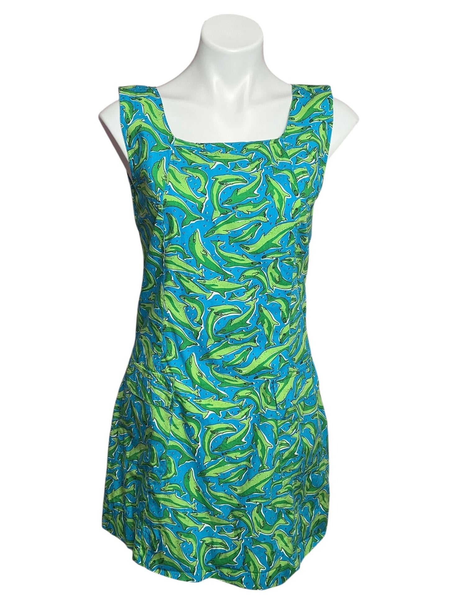 Lilly Pulitzer Shift Dress Blue Dolphin Firecracker - Size 12