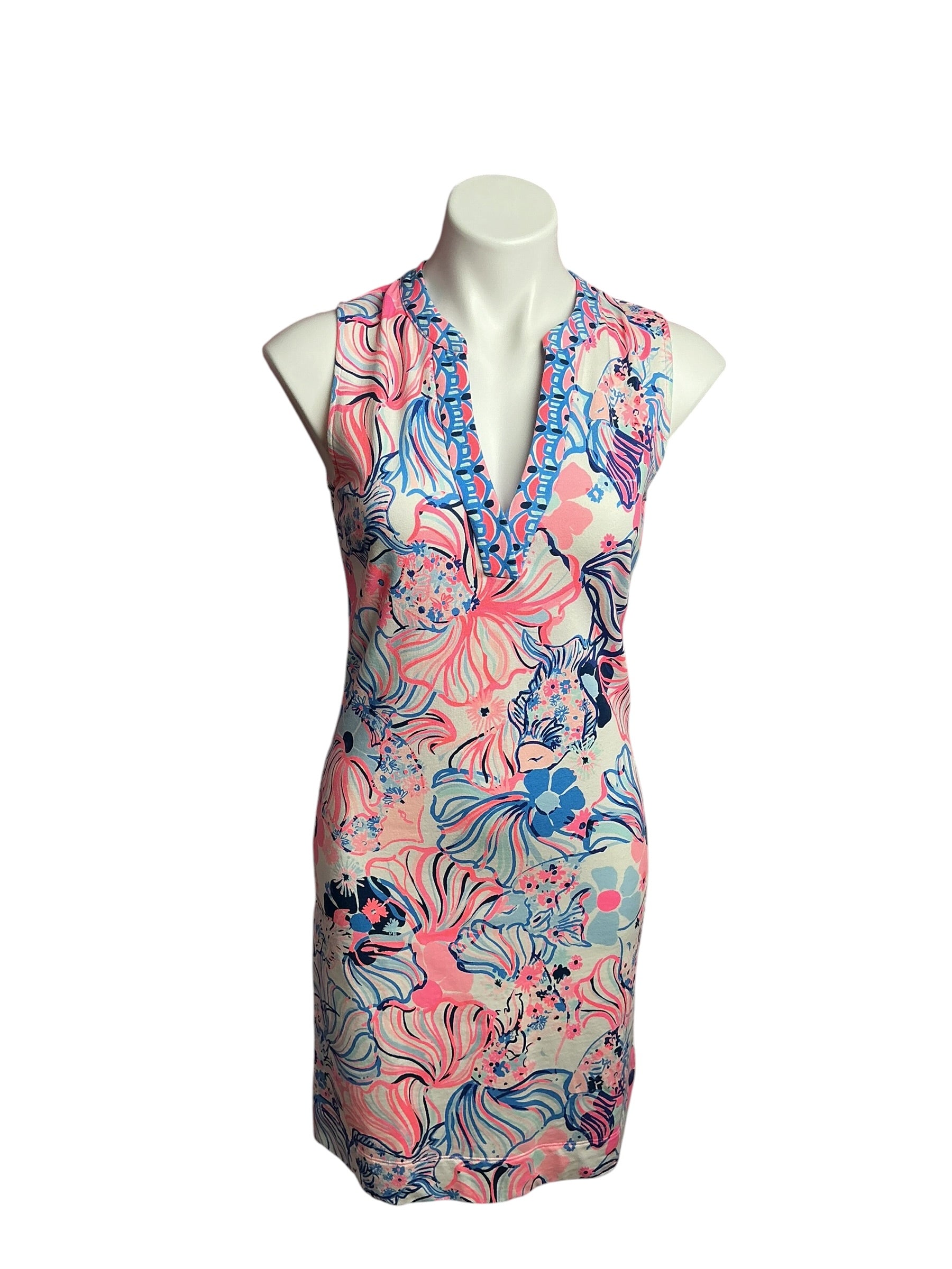 Lilly Pulitzer- Camari Shift Dress Prosecco Pink Make A Splash Size XS