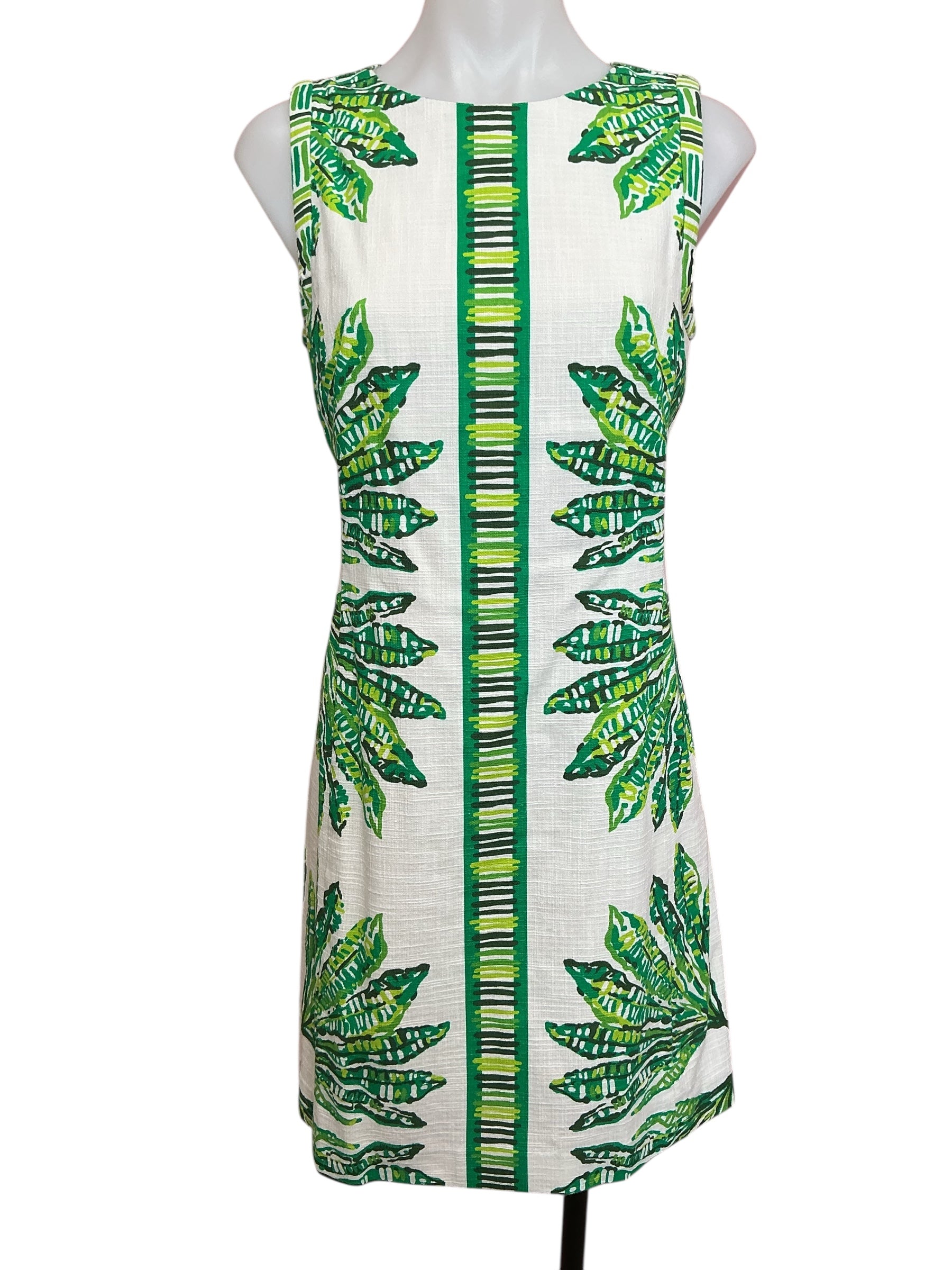 Lilly Pulitzer Devyn Stretch Shift Dress Kitts Green Shady Babe Engineered - Size 0
