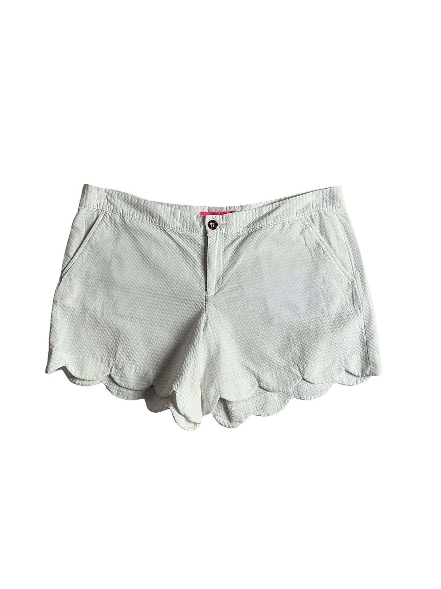 Lilly Pulitzer Buttercup Scallop Hem Short Resort White - Size 14
