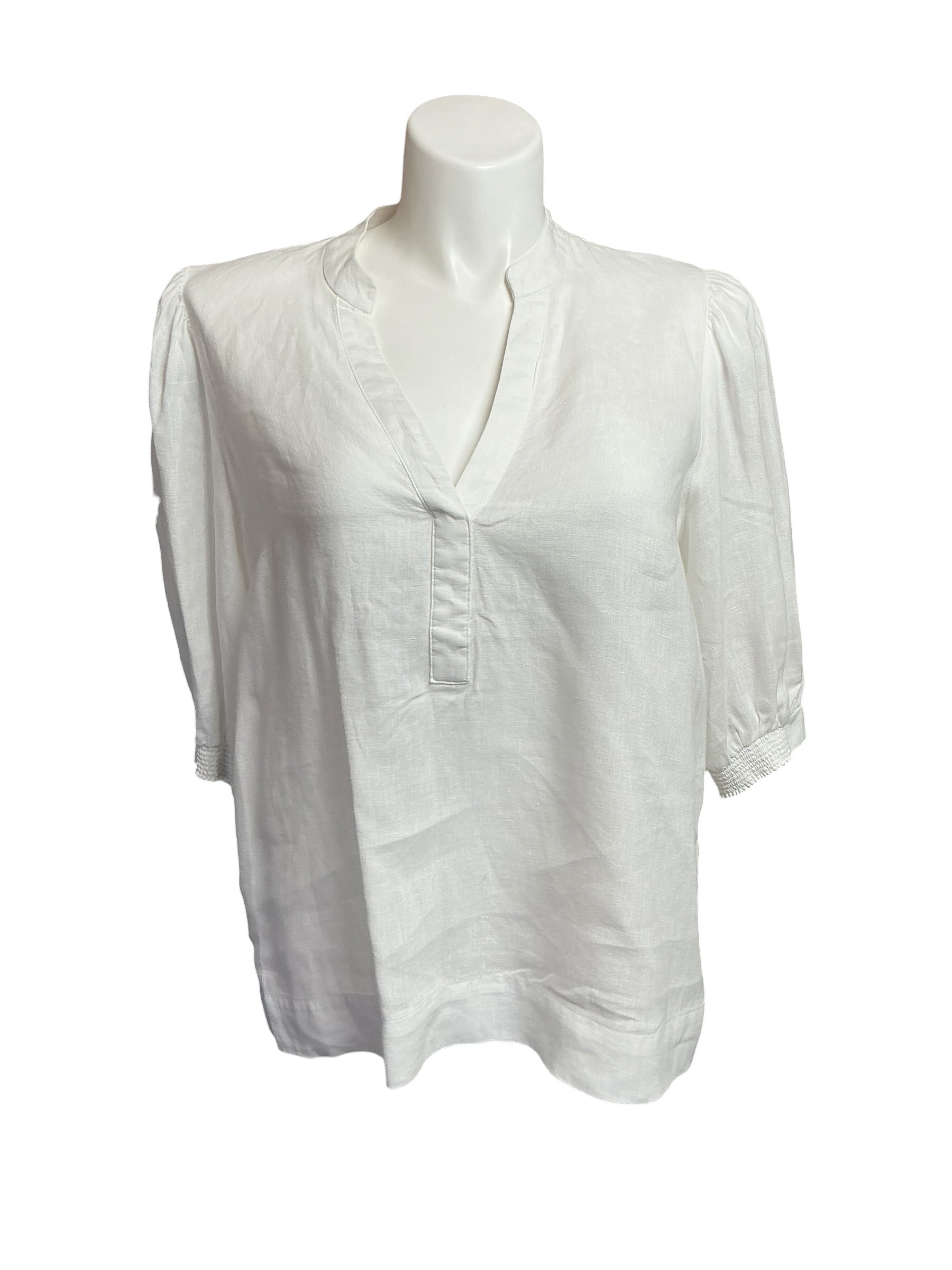 Lilly Pulitzer Mialeigh Linen Top - Resort White - Size 14
