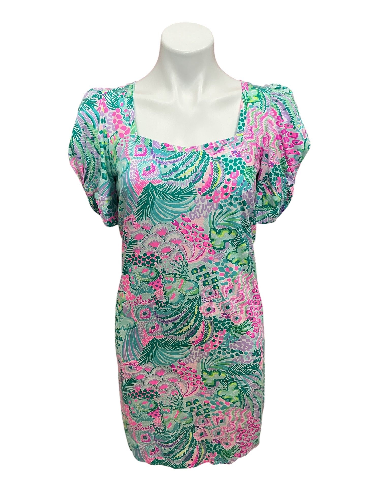 Lilly Pulitzer Haydn Short Sleeve Dress Multi Banana Split - Size S