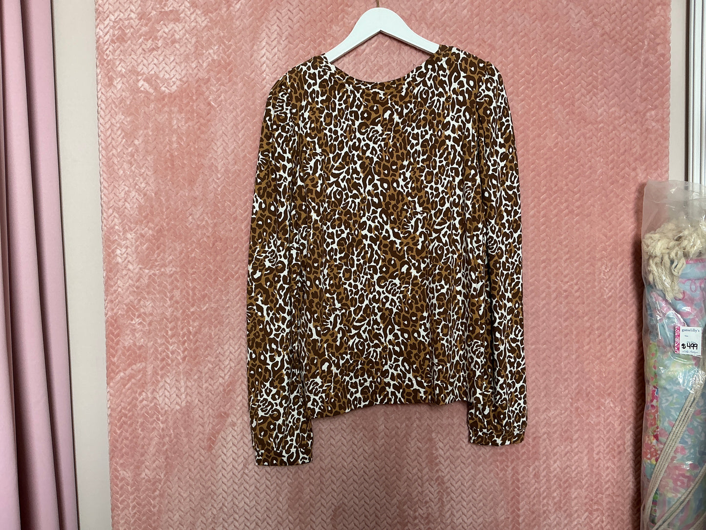 Lilly Pulitzer NWT Jansen V-Neckline Swea Chocolate My Favorite Spot - Size XXL