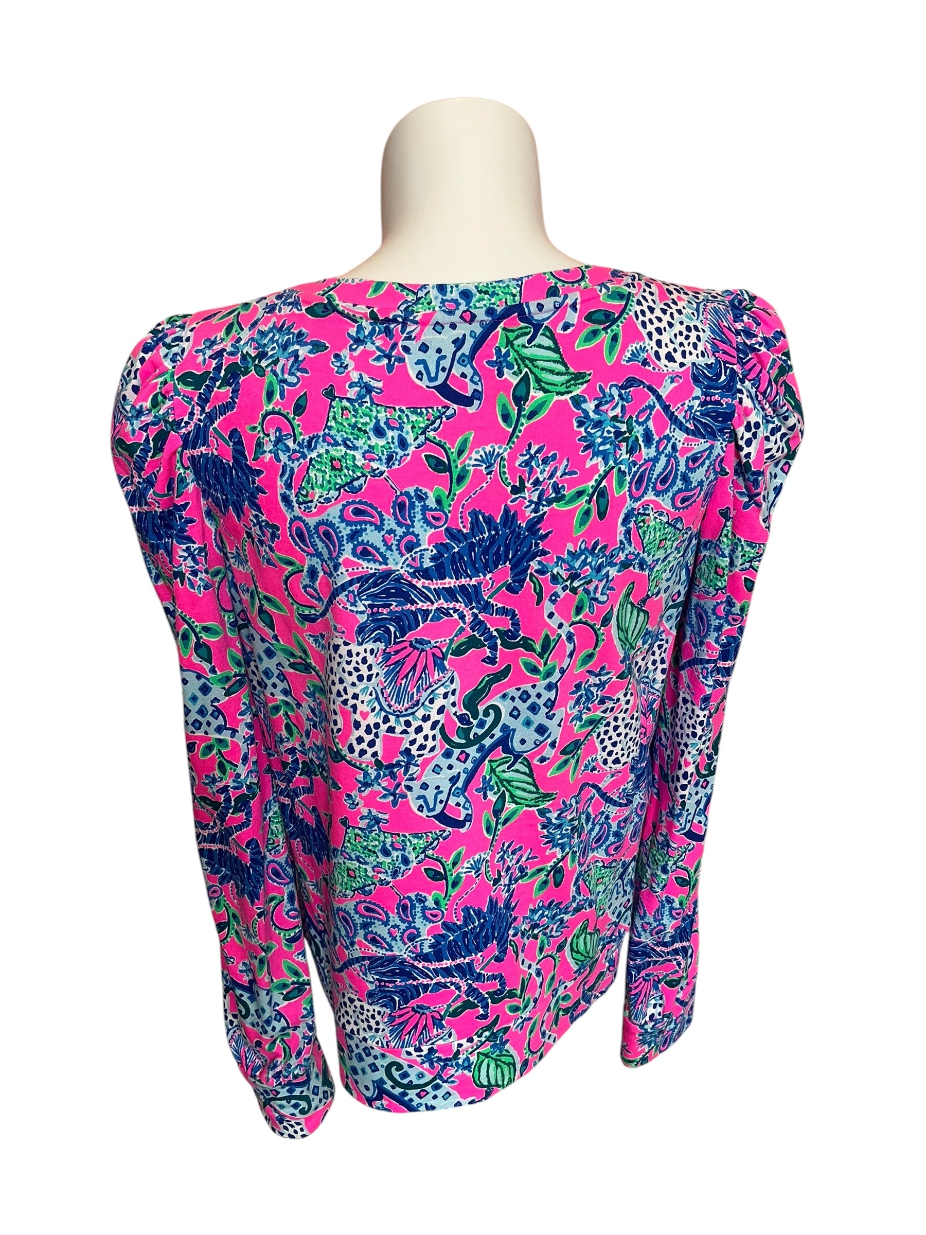 Lilly Pulitzer Jansen Sweatshirt Untamed Hearts - Size XL