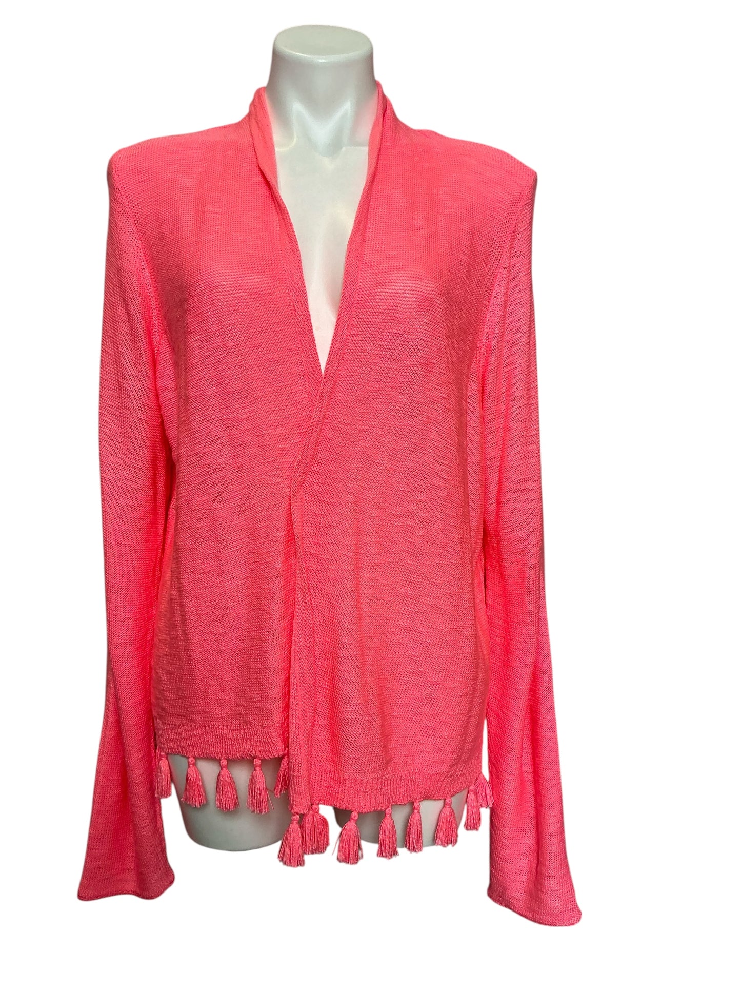 Lilly Pulitzer Faretta Cardigan Coral Spritz - Size XXL