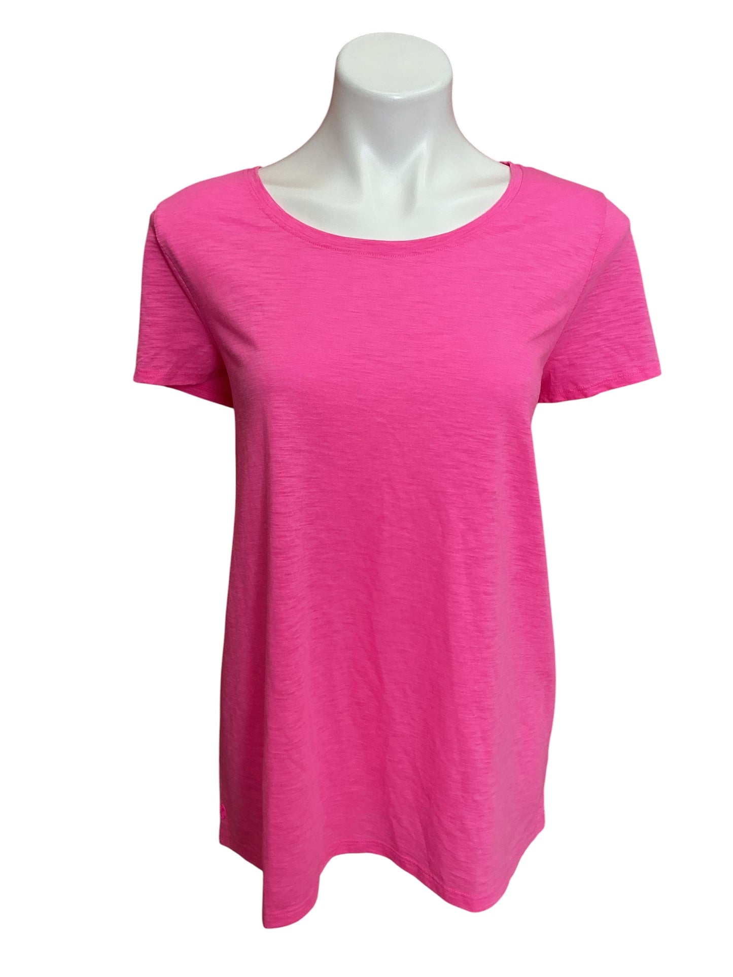 Lilly Pulitzer Etta Scoop Neck Top Roxie Pink - Size XL