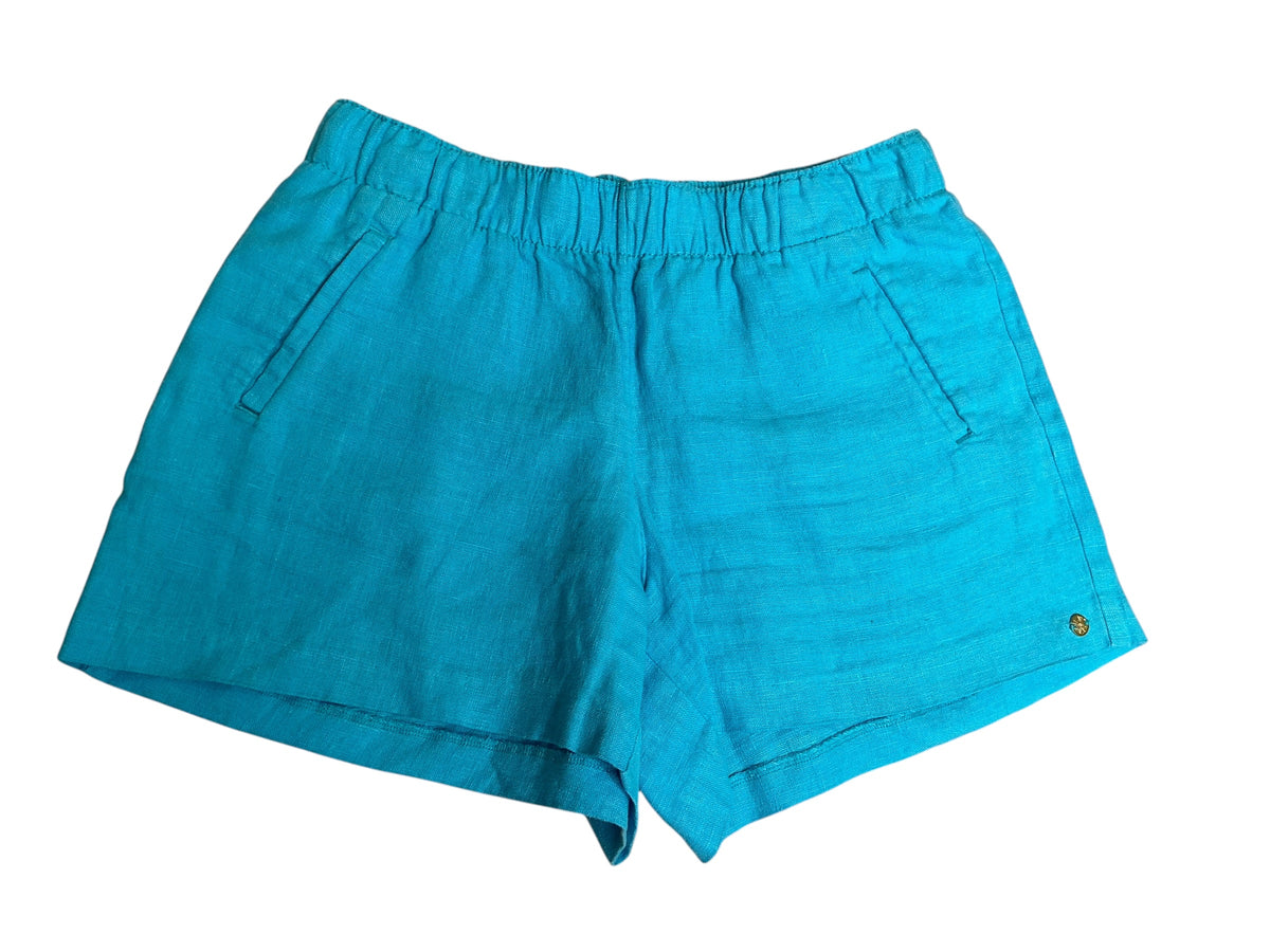 Lilly Pulitzer Lilo Linen Shorts Seabreeze Blue - Size M