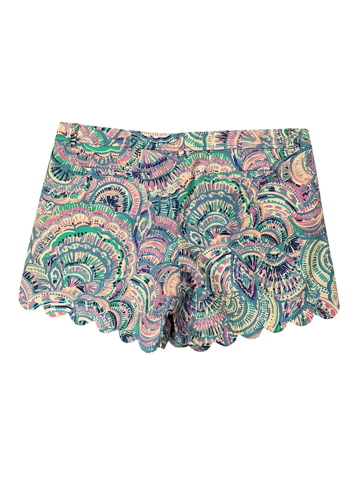 Lilly Pulitzer Buttercup Scalloped Shorts Biggest Fan - Size 16