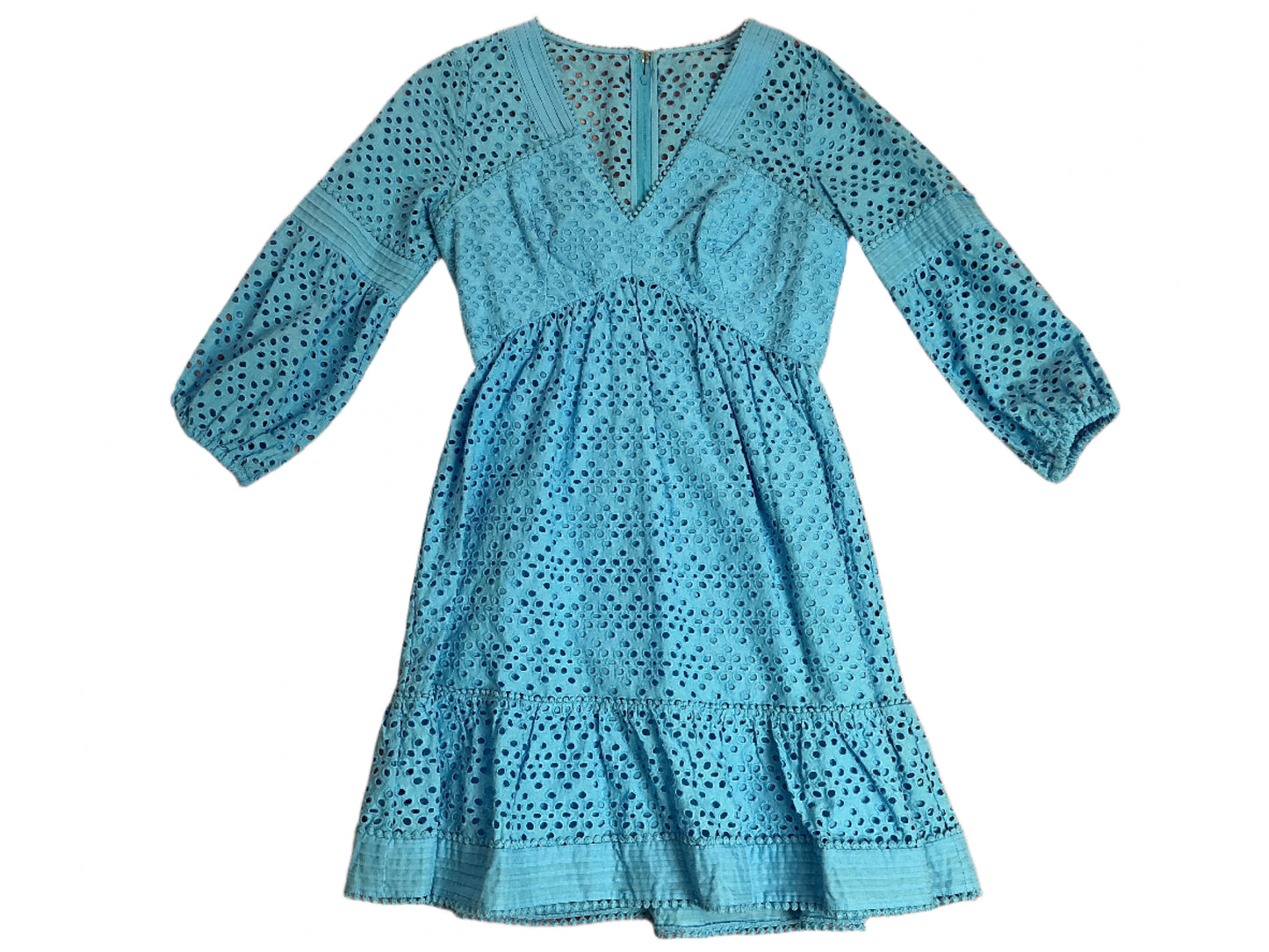 Lilly Pulitzer Lucinda Dress - Zanzibar Blue Tideline Eyelet - Size 2