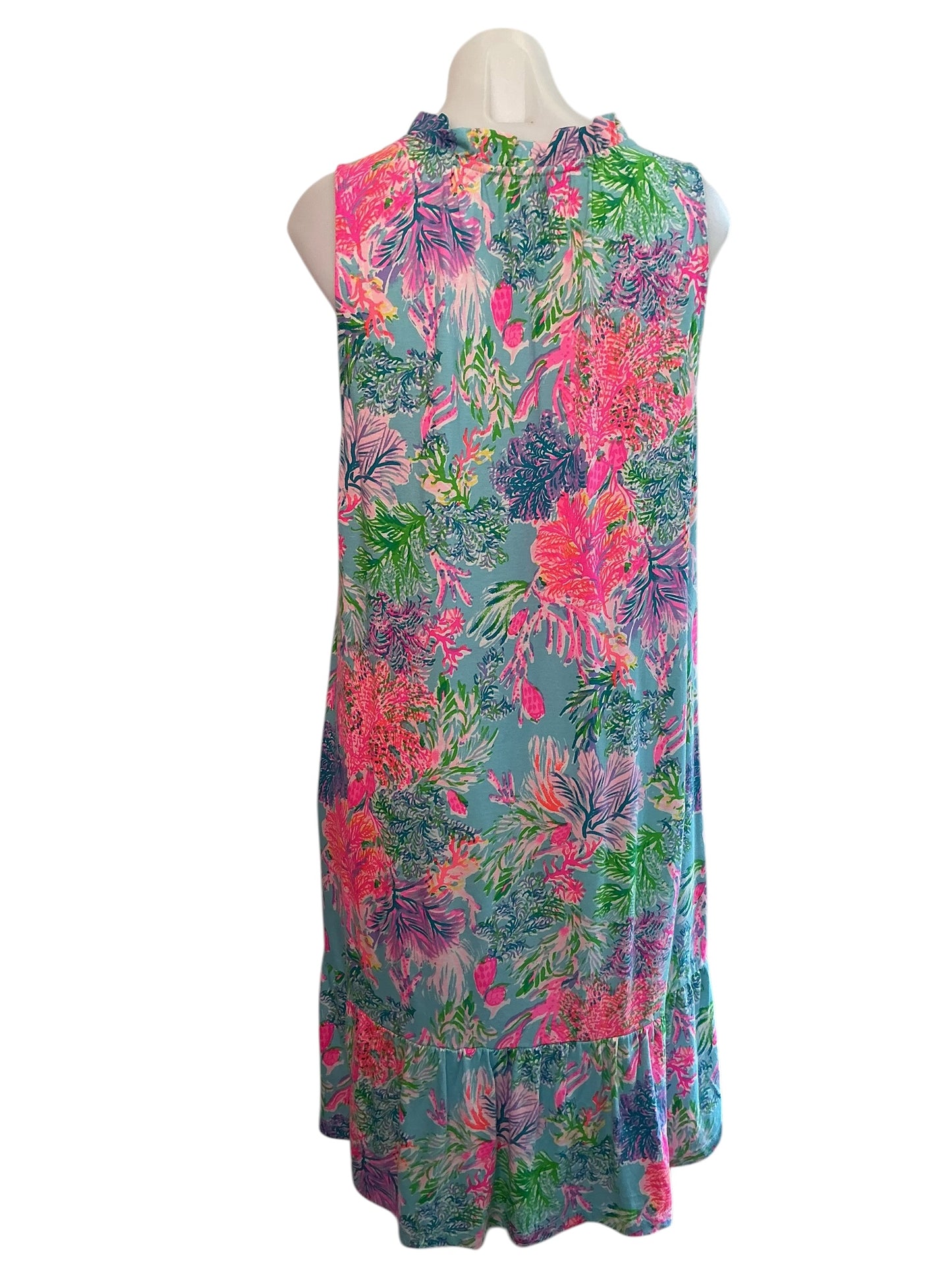 Lilly Pulitzer Malone Dress Amalfi Blue Sound The Sirens - Size L
