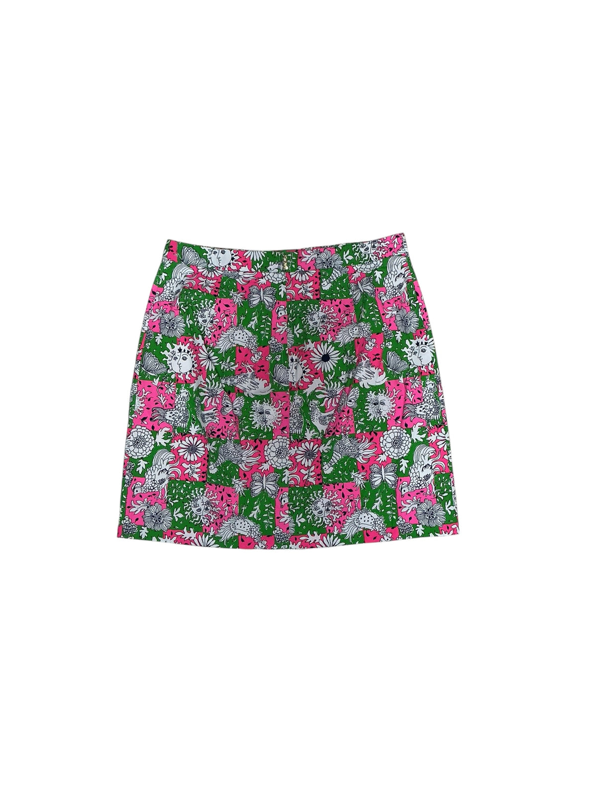 Lilly Pulitzer NWT Fairbanks Mini Skort Cherry Blossom Pink Lil Chicken Check - Size 6