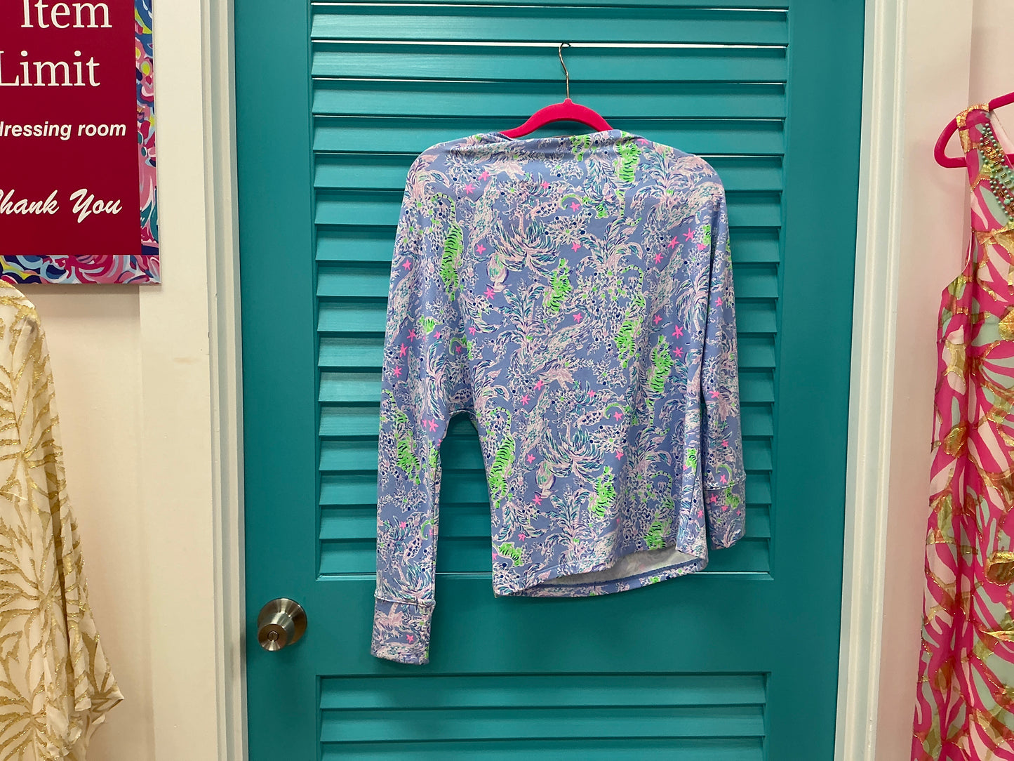 Lilly Pulitzer NWT Sheera Top Blue Peri The Turtle Package - Size S