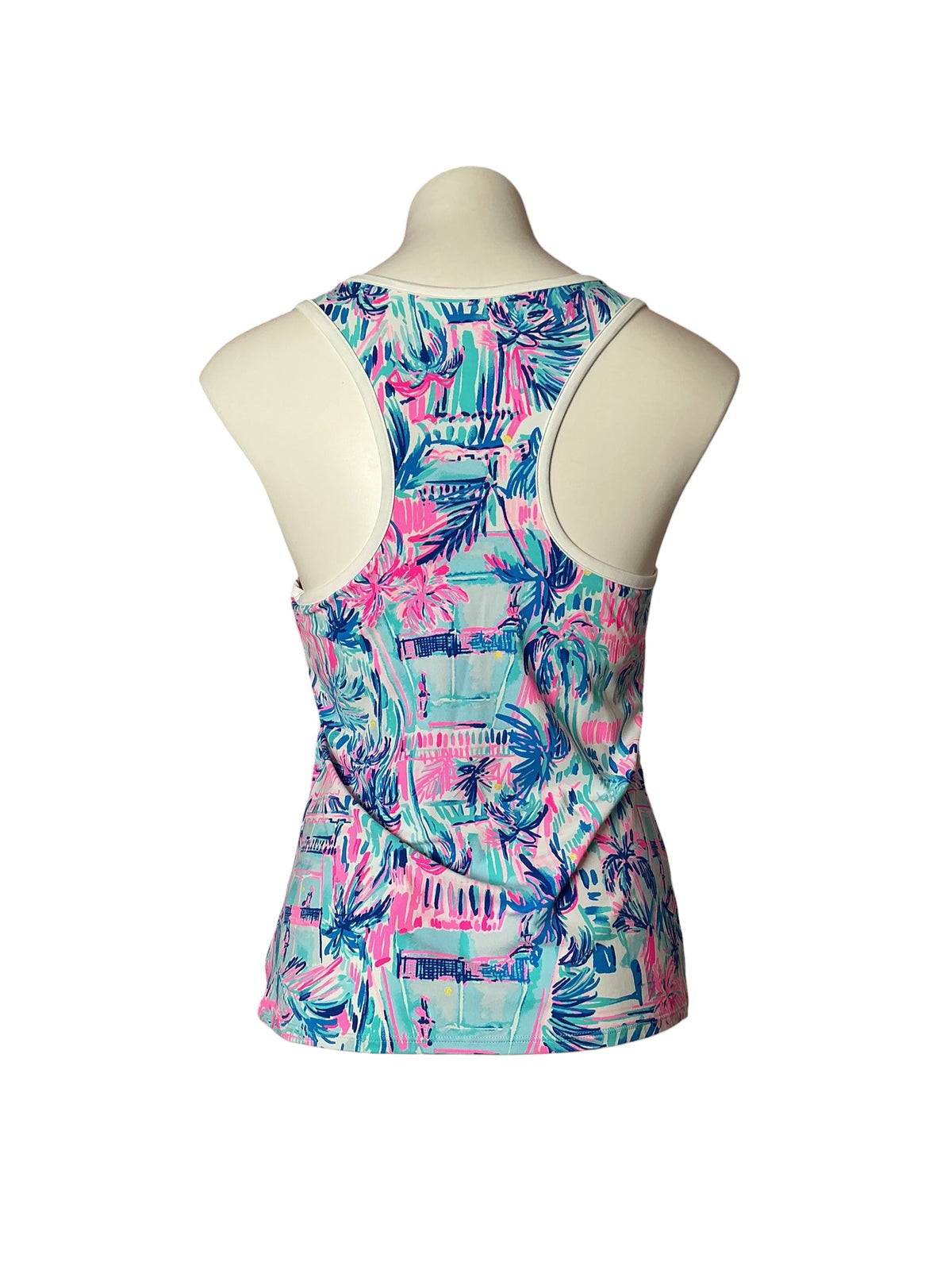Lilly Pulitzer NWT Canna Bra Tank UPF 50+ Ravello Blue Perfect Match - Size L