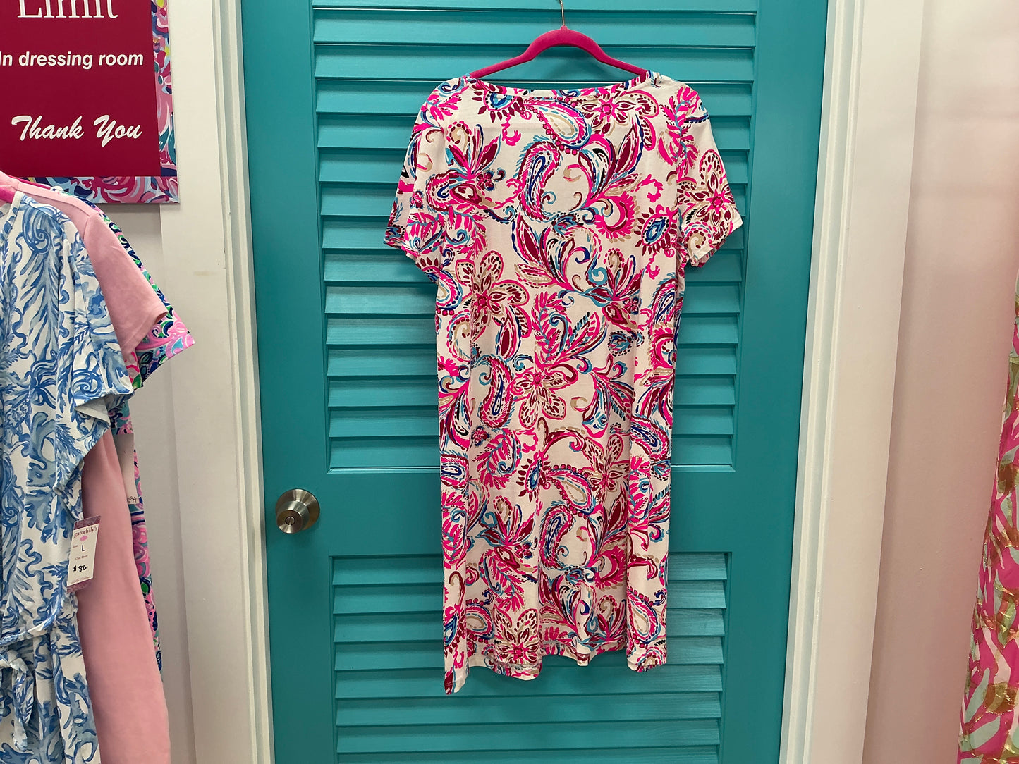 Lilly Pulitzer NWT Cody Short Sleeve Dress Coconut Flitting About - Size L