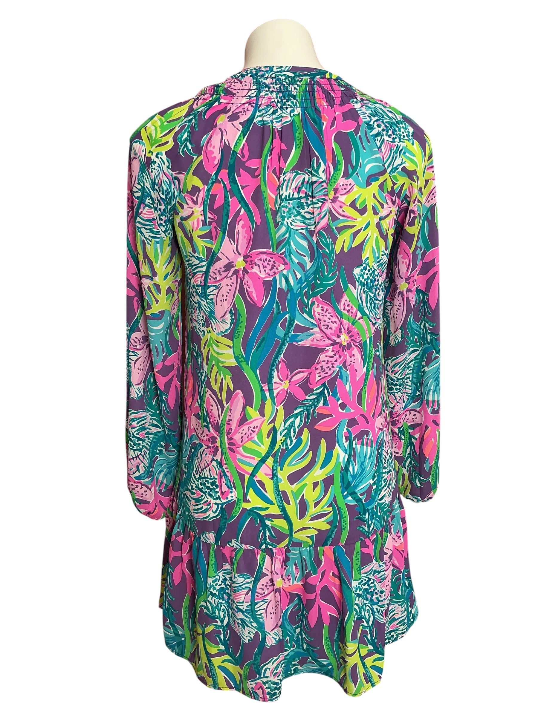 Lilly Pulitzer Long Sleeve Tunic Dress Party All The Tide - Size XXS