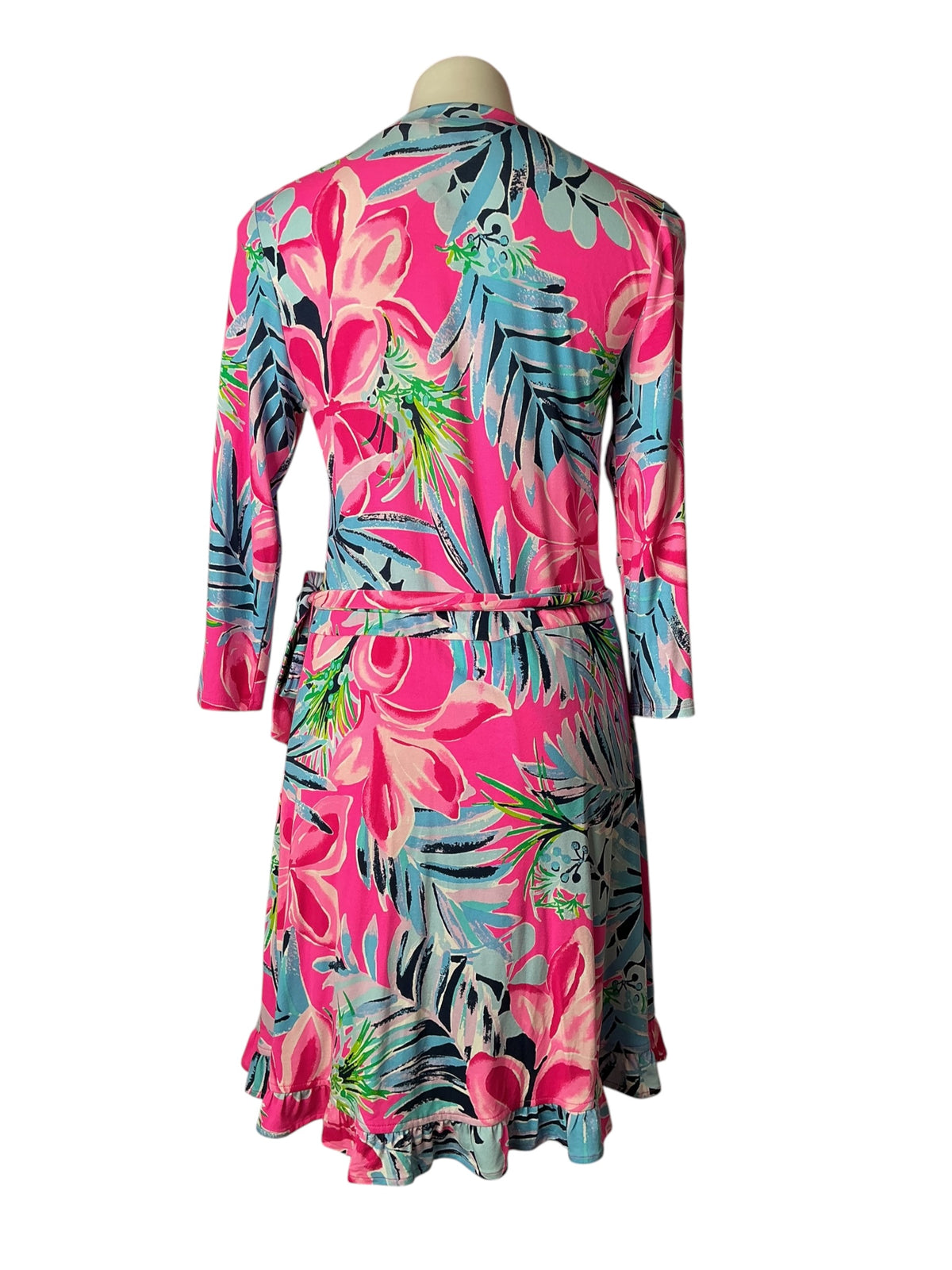 Lilly Pulitzer Jessalynne Wrap Romper Cockatoo Pink Pretty in Pink - Size M