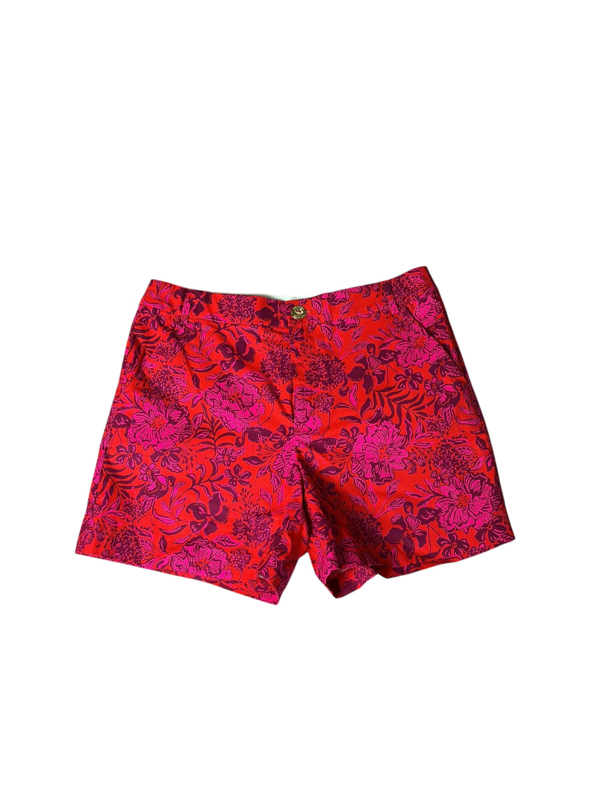 Lilly Pulitzer NWT Gretchen High Rise 5” Amaryllis Red Secret Hideaway - Size 6