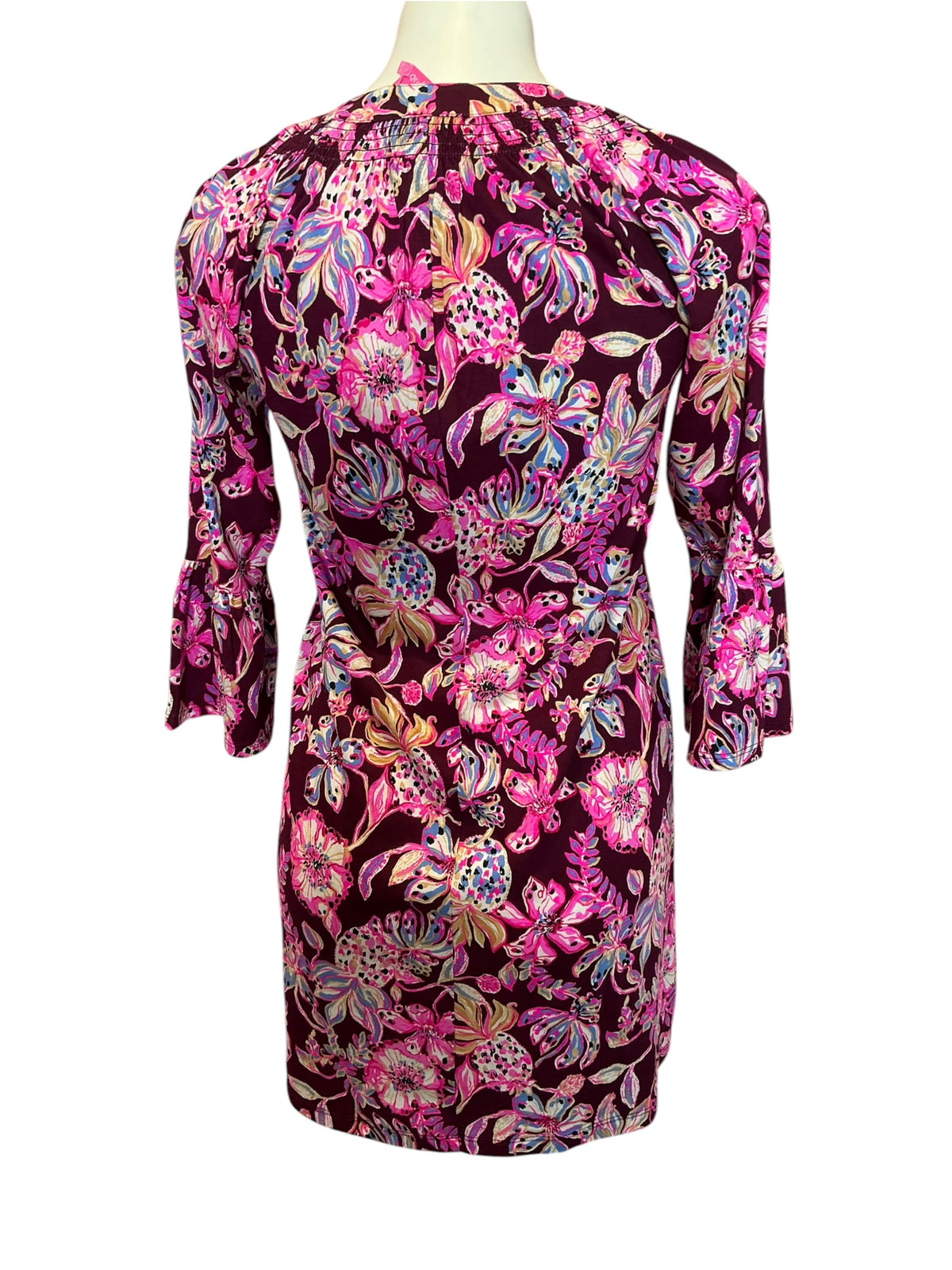 Lilly Pulitzer NWT Norris 3/4 Sleeve Dress Amarena Cherry Tropical With A Twist - Size XXS