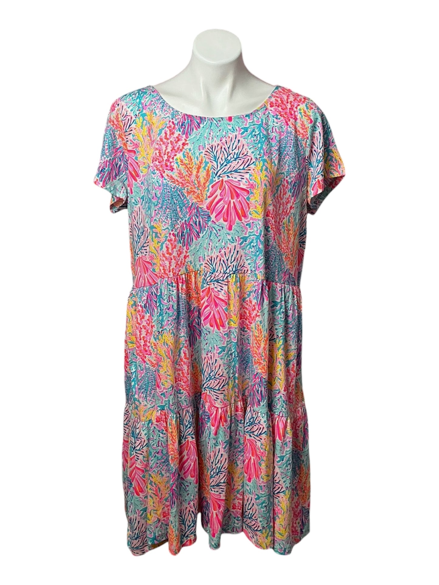 Lilly Pulitzer NWT Geanna Short Sleeve Dress Multi SplashDance - Size XXL