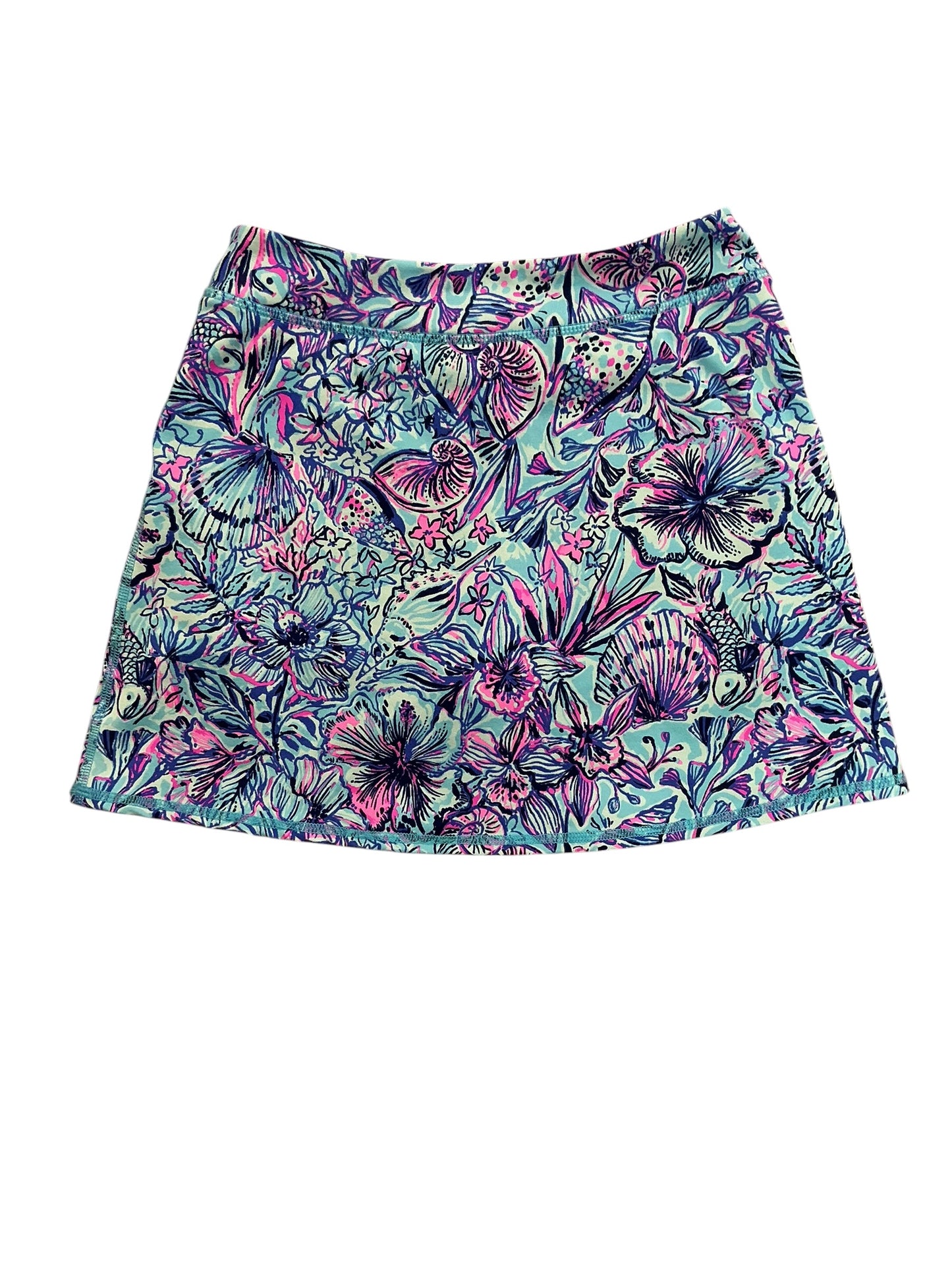Lilly Pulitzer Kids Girls Aila Skort Breakwater Blue Shells N Bells - Size L 8-10