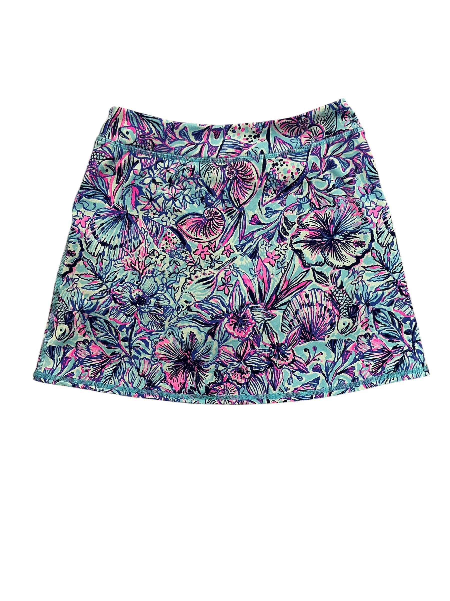Lilly Pulitzer Kids Girls Aila Skort Breakwater Blue Shells N Bells - Size L 8-10