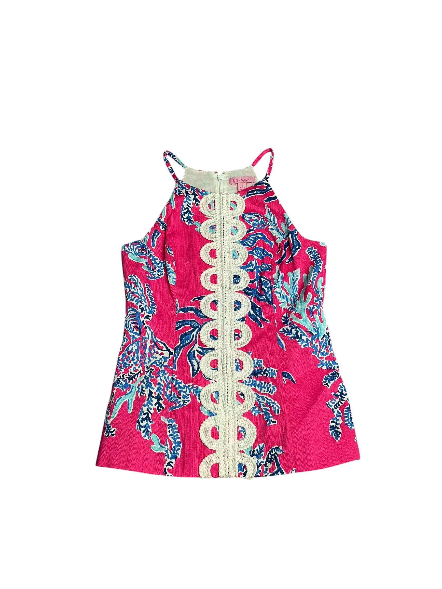 Lilly Pulitzer- Annabelle Halter Top Capri Pink Samba Size 0