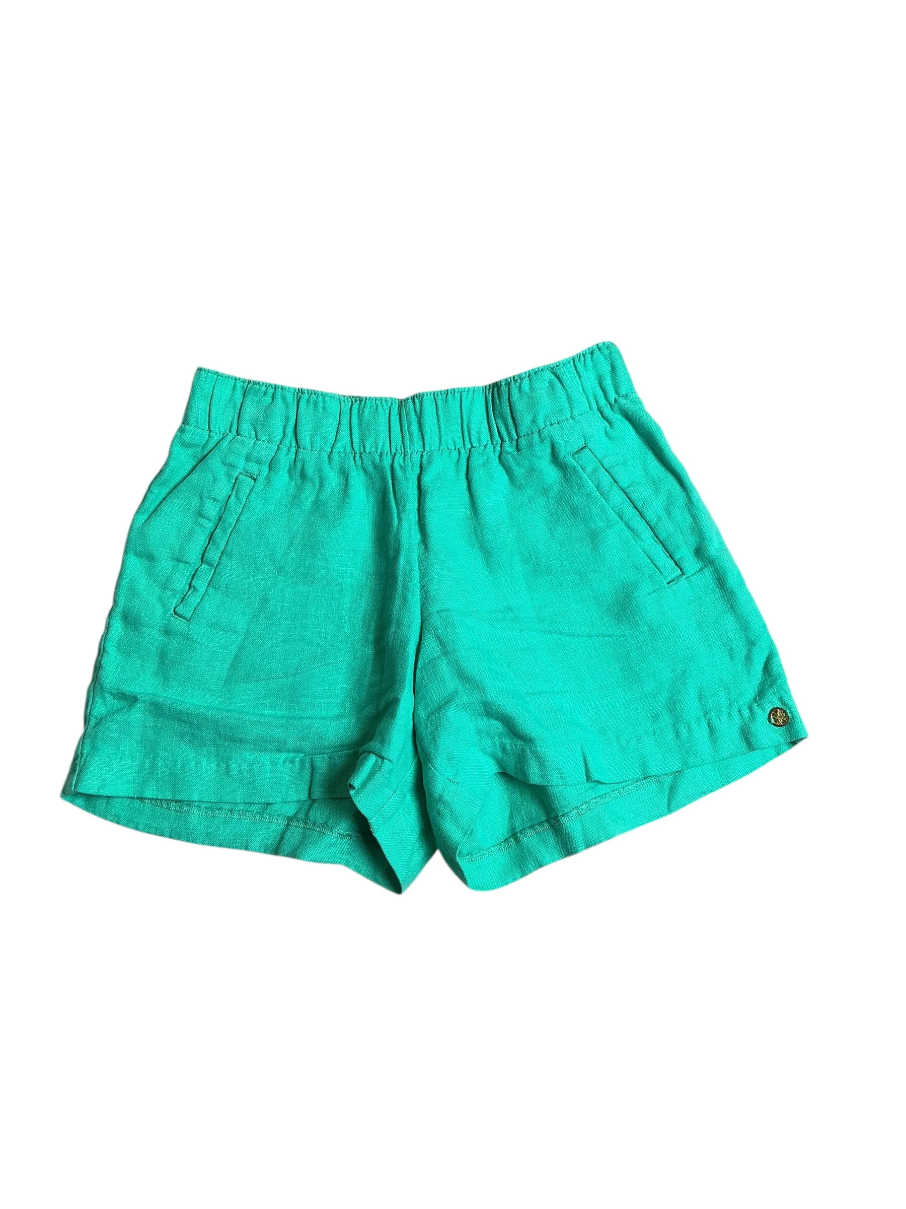 Lilly Pulitzer Lilo Linen Short Gustavia Green - Size XS