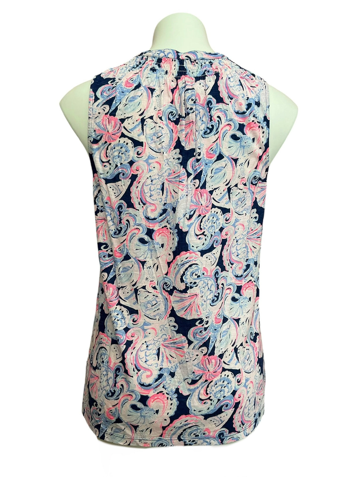 Lilly Pulitzer Essie Knit Top High Tide Navy It’s For Shore - Size M