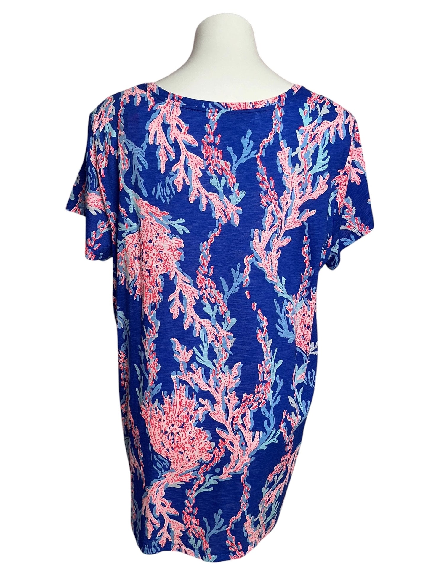 Lilly Pulitzer NWT Etta V-Neck Borealis Blue Swim On Over - Size XXL