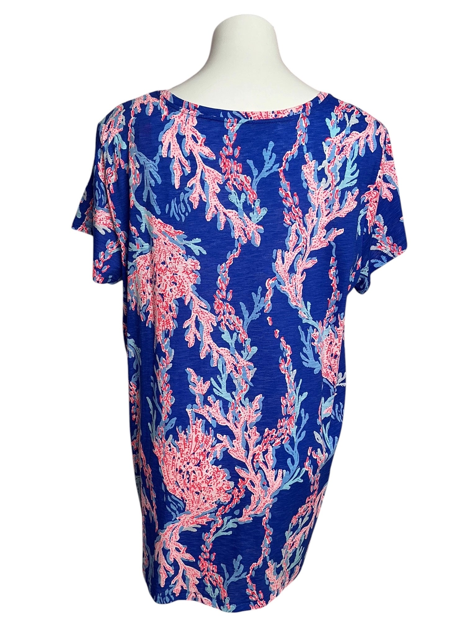 Lilly Pulitzer NWT Etta V-Neck Borealis Blue Swim On Over - Size XXL