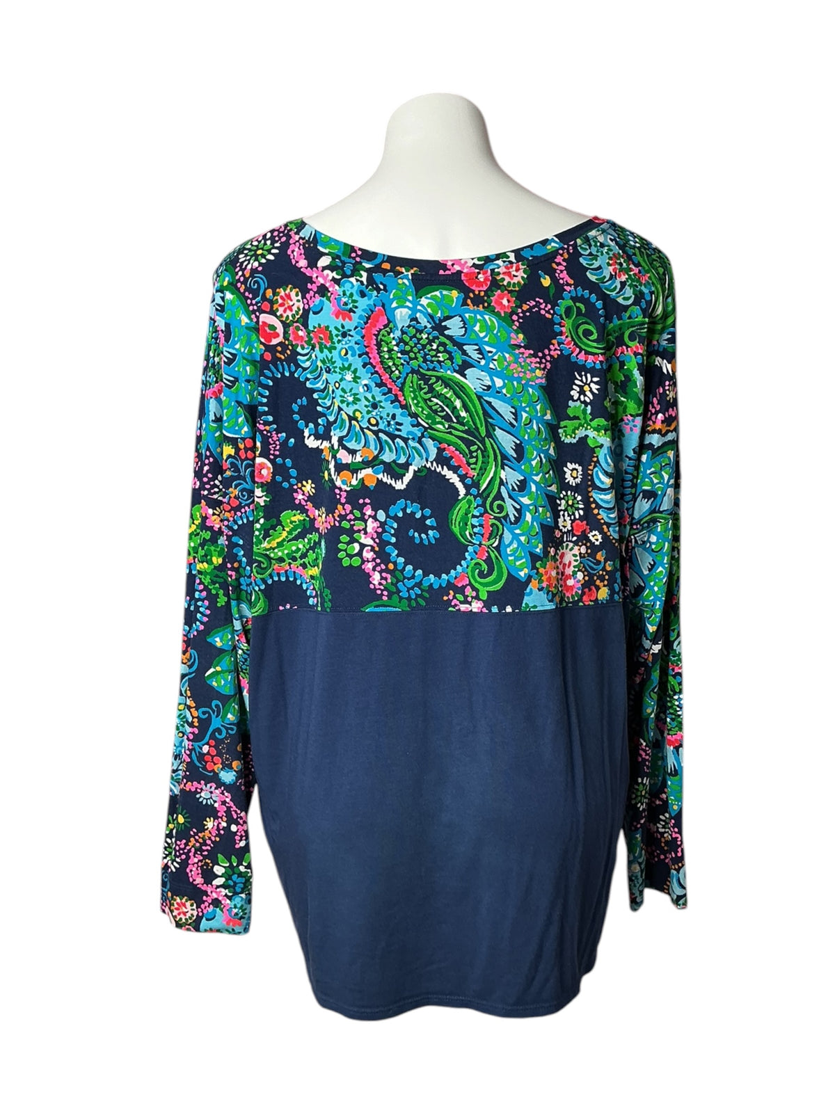 Lilly Pulitzer Finn Long Sleeve Top Hightide Pineapple - Size XXL